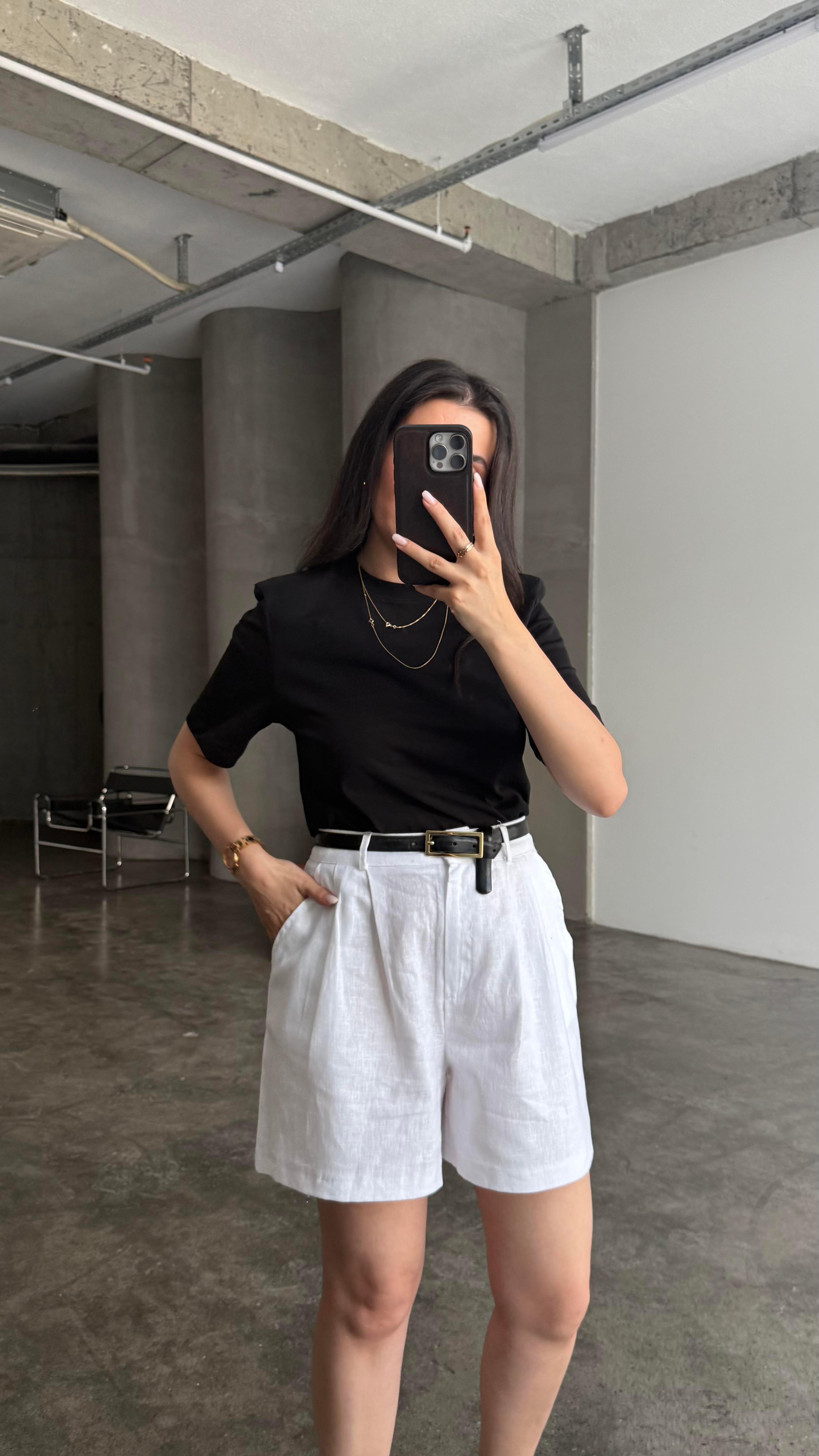 Mad Siyah Vatkalı Basıc Tişört