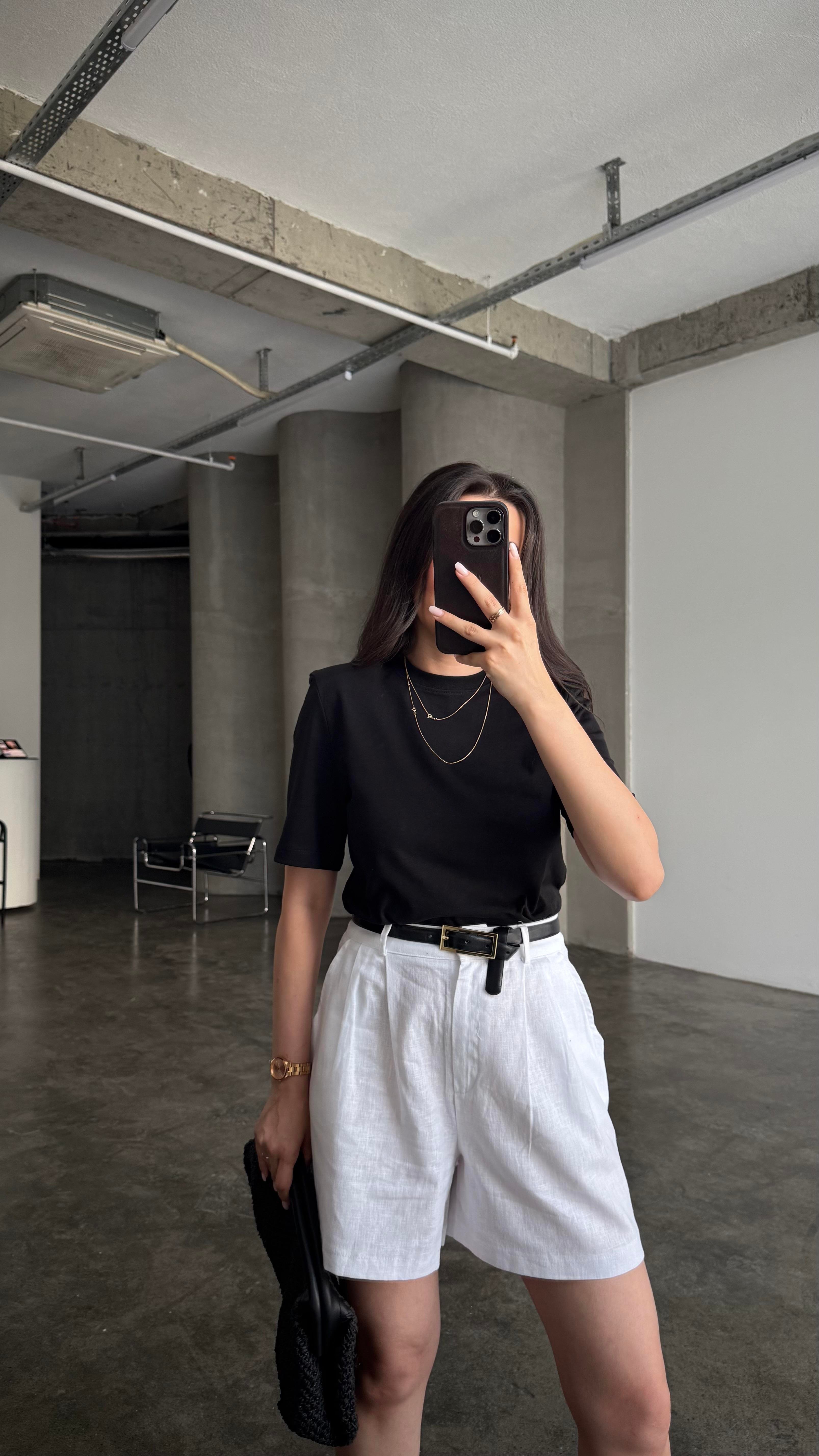 Mad Siyah Vatkalı Basıc Tişört