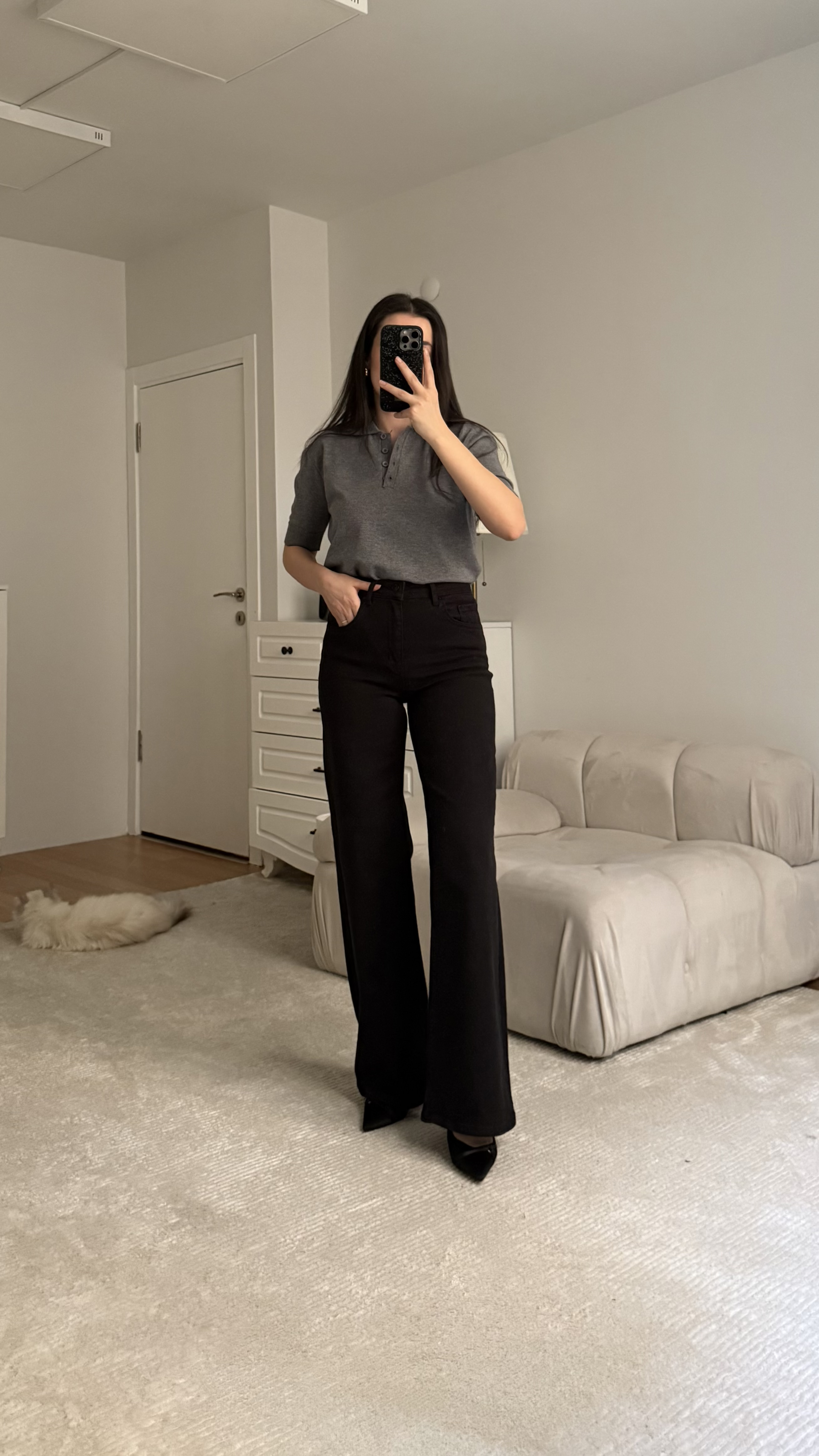 Mad Siyah Wide Leg Jean