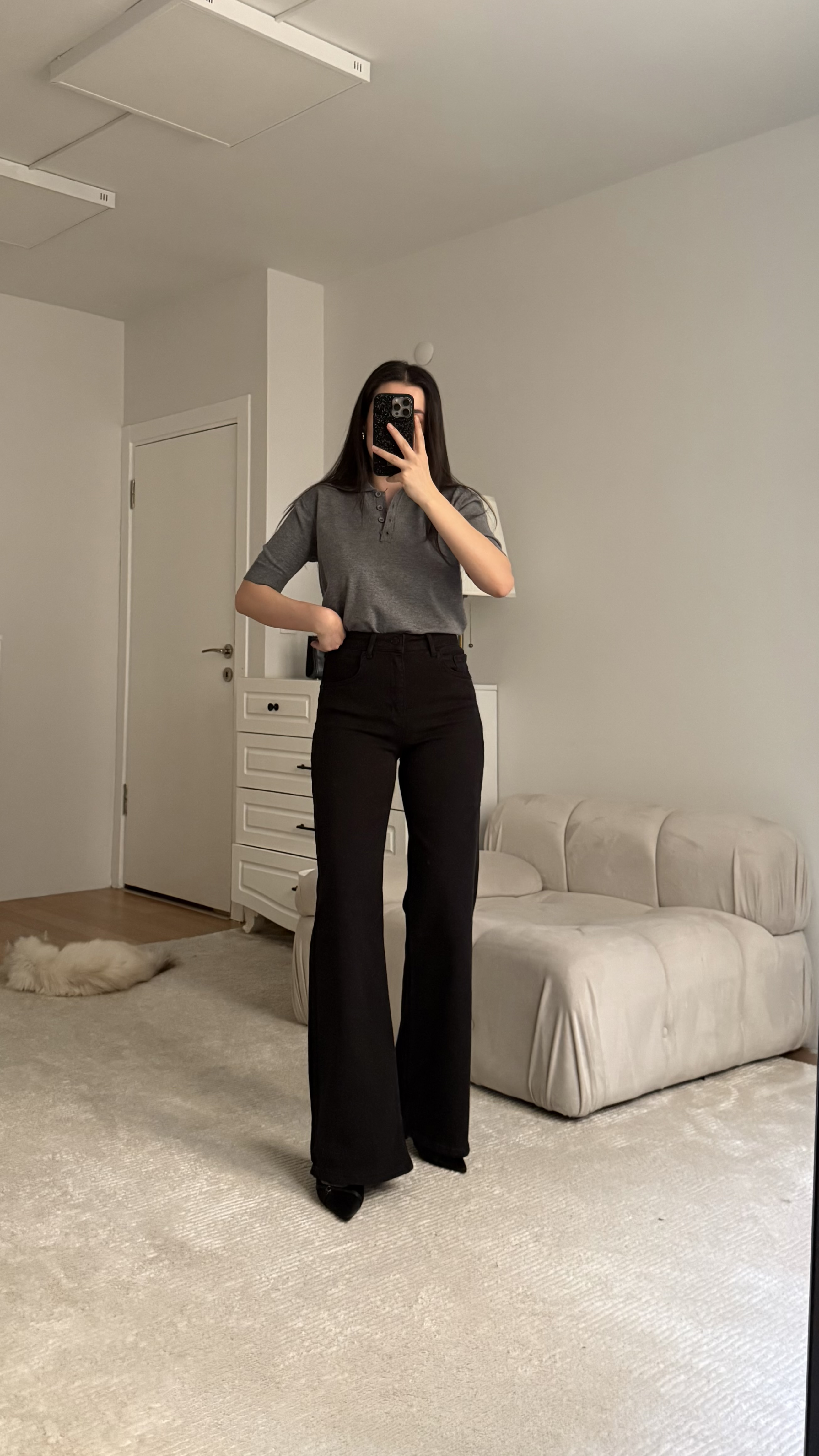 Mad Siyah Wide Leg Jean