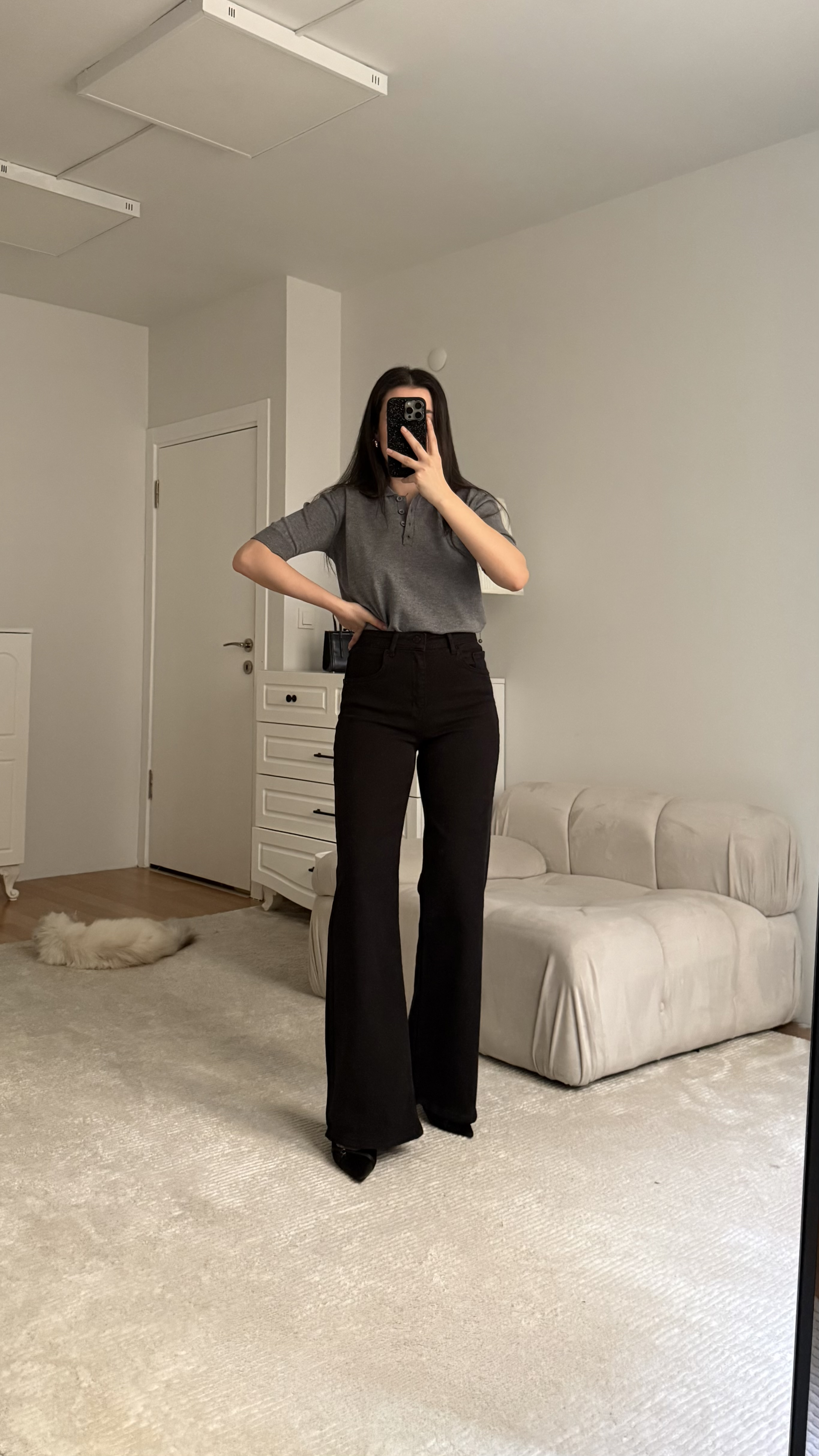 Mad Siyah Wide Leg Jean