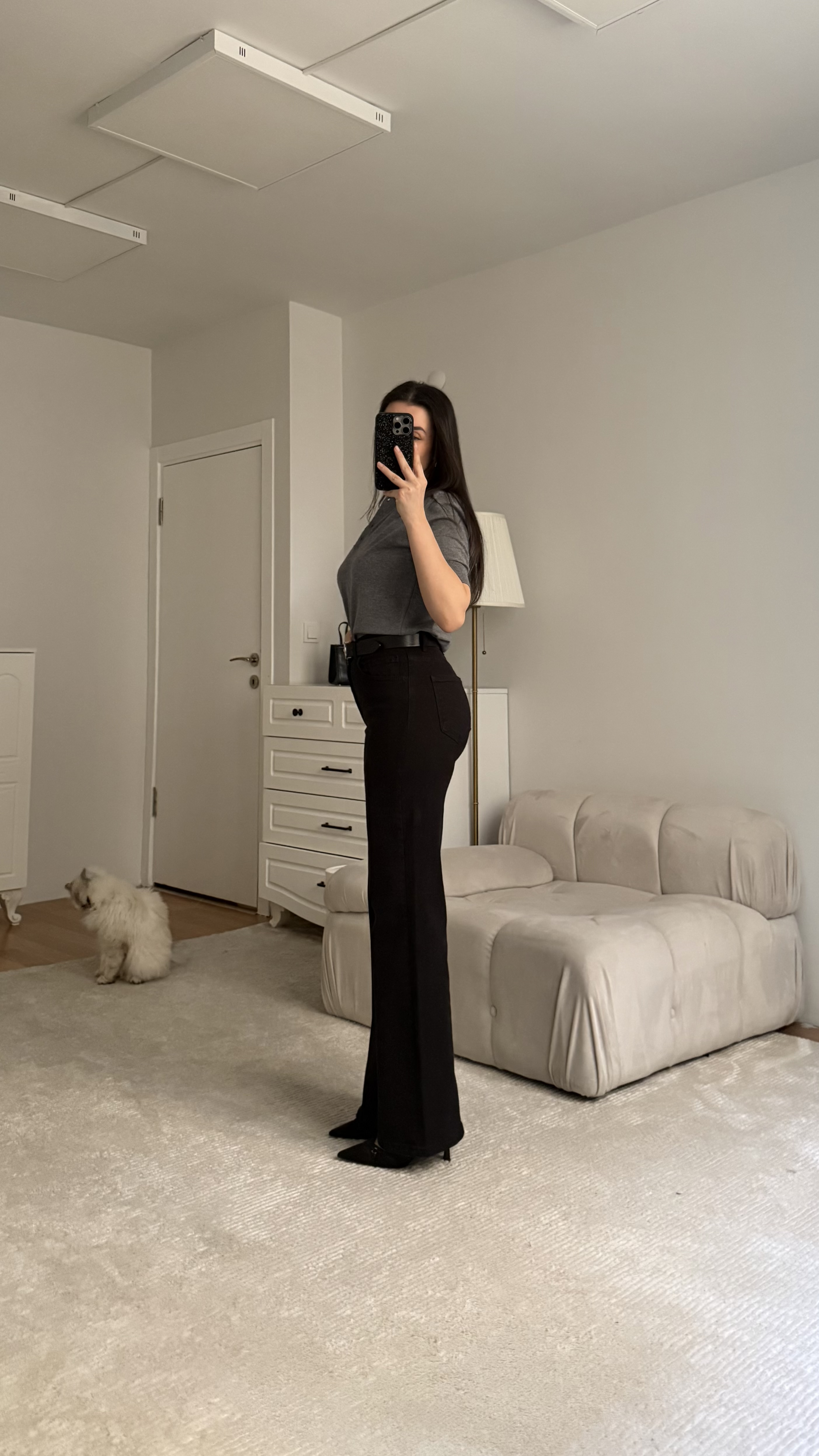 Mad Siyah Wide Leg Jean