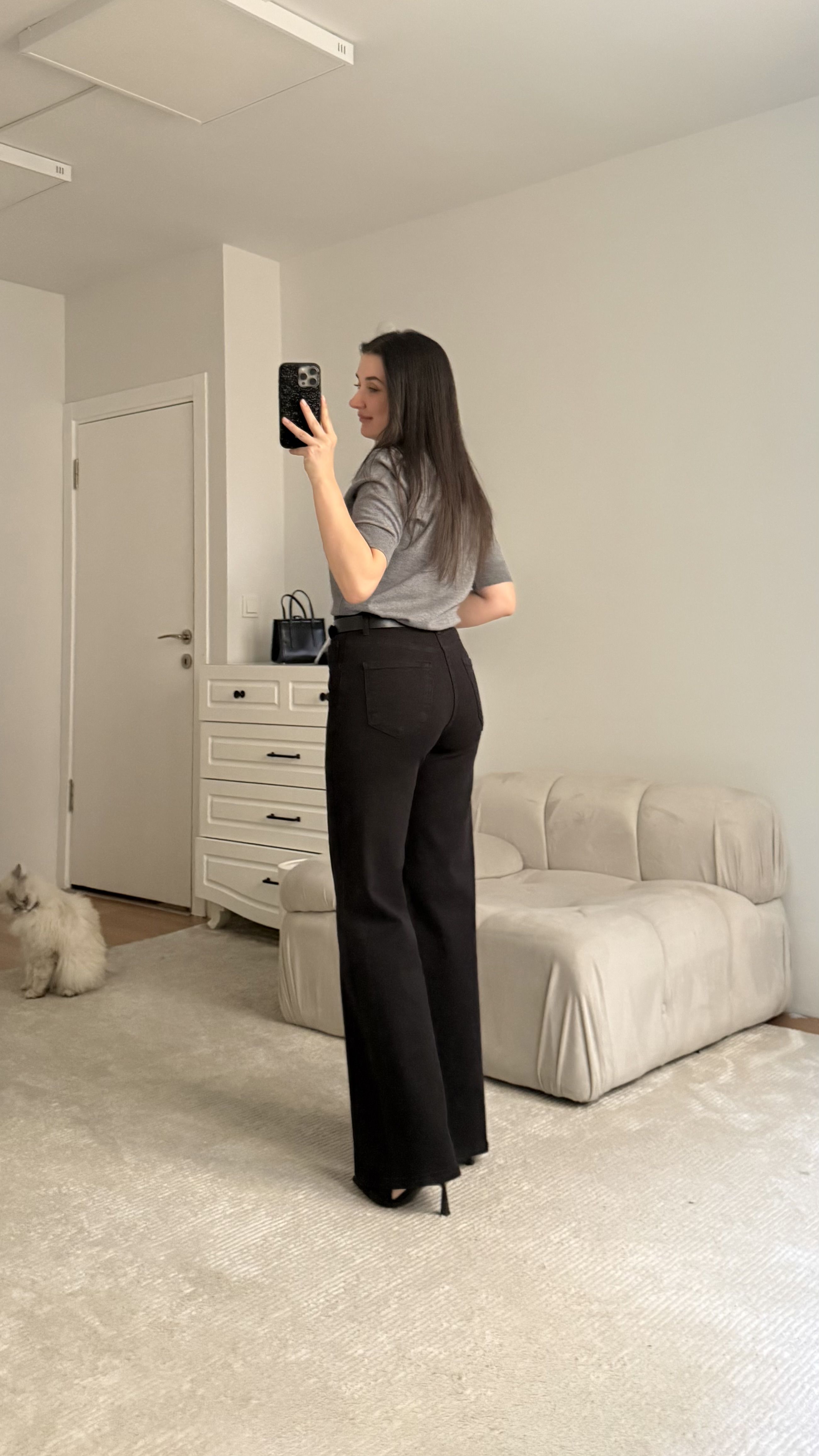 Mad Siyah Wide Leg Jean