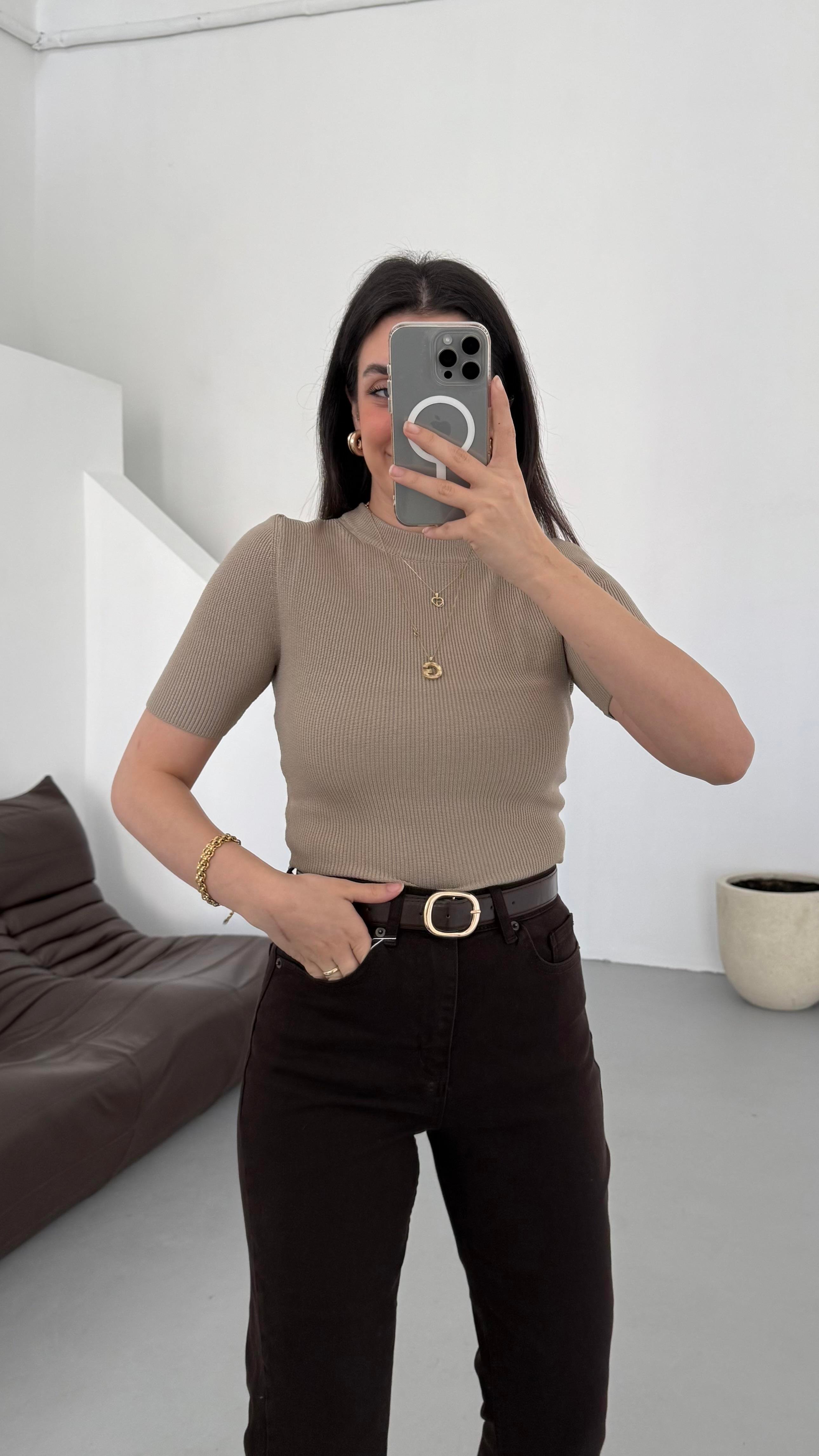 Mad Vizon Kısa Kol Örme Triko