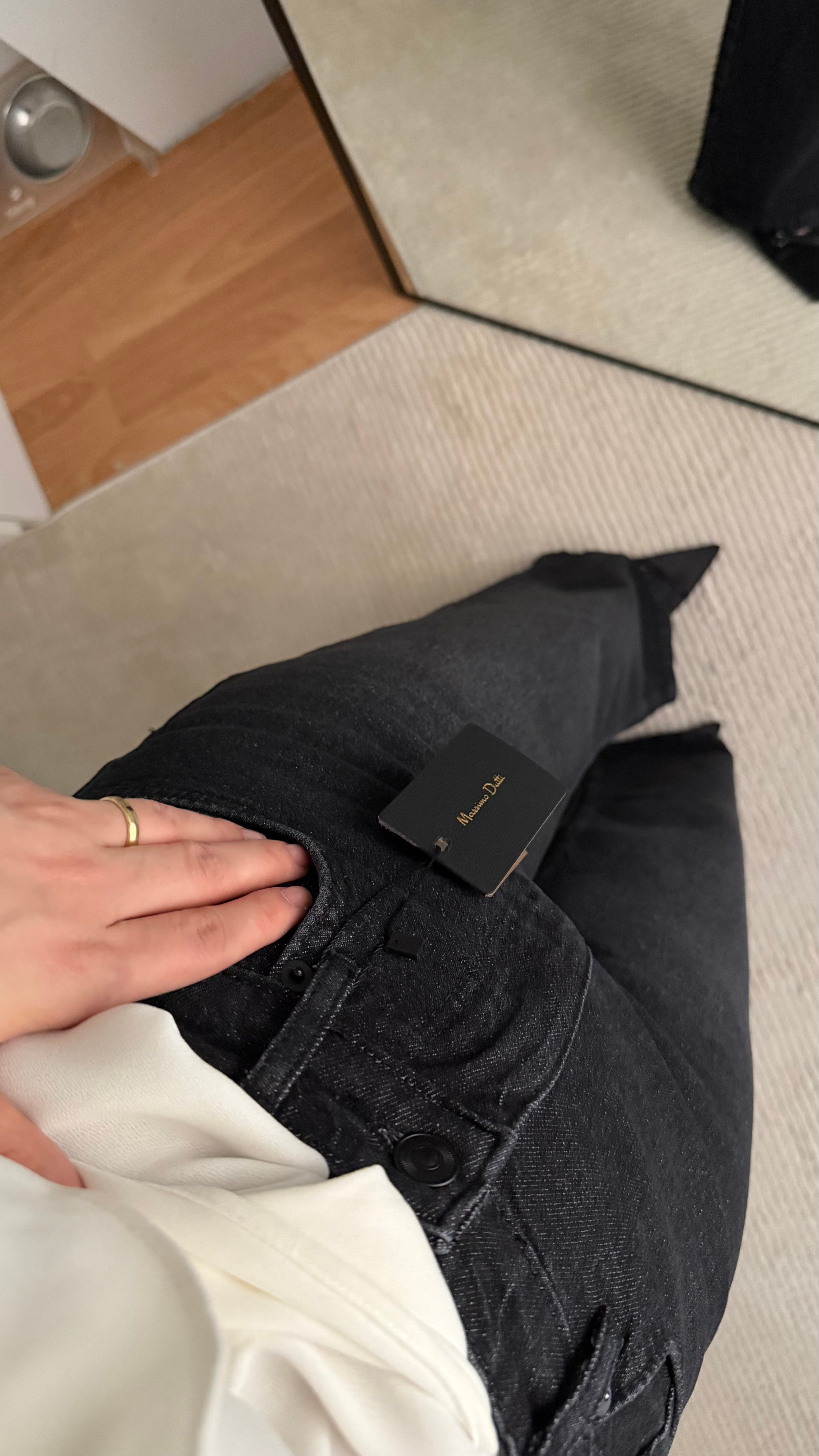 Mad Yıkamalı Siyah Wide Leg Jean