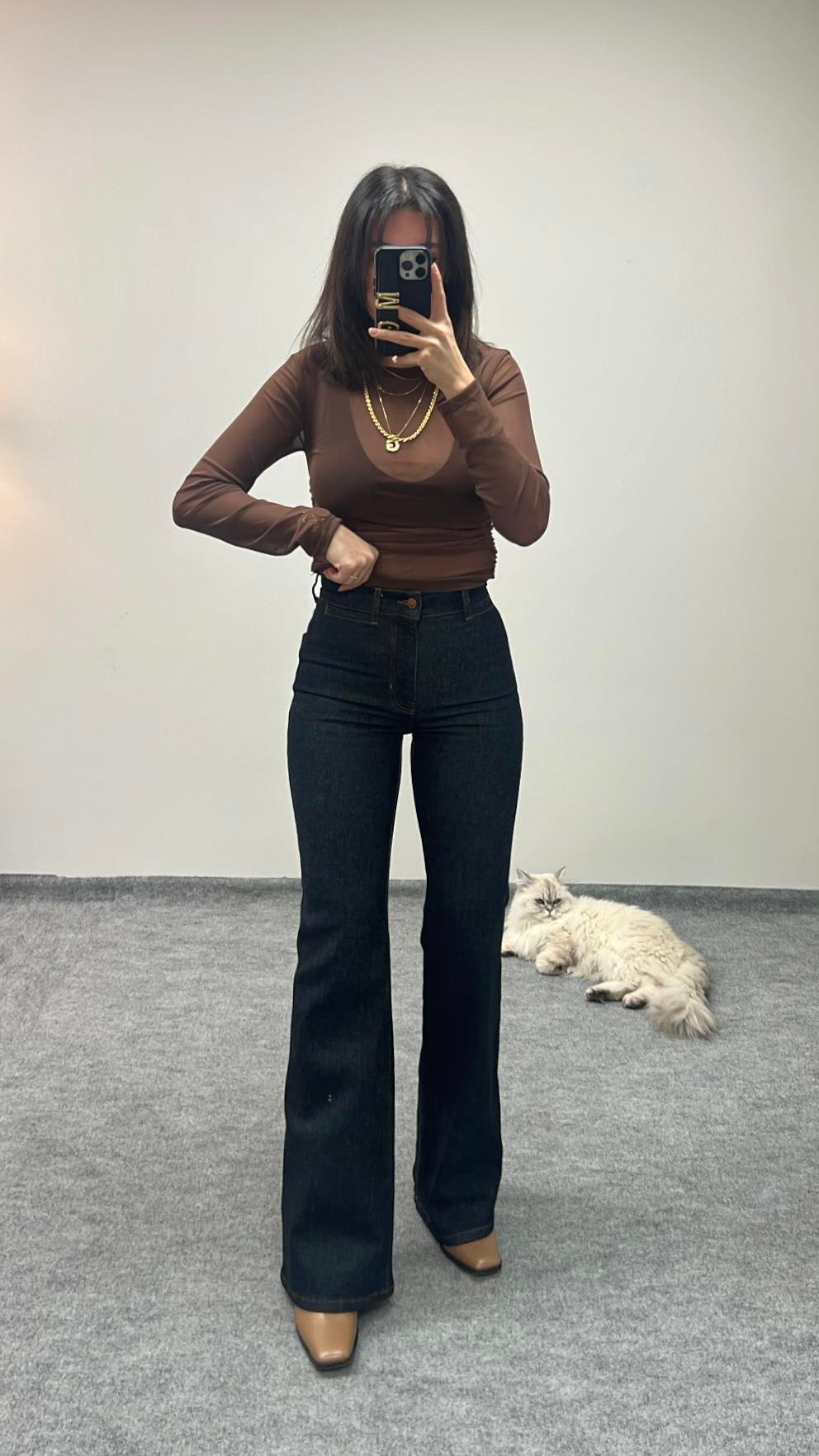 MADAM LACİ YIKAMALI FLARE JEAN