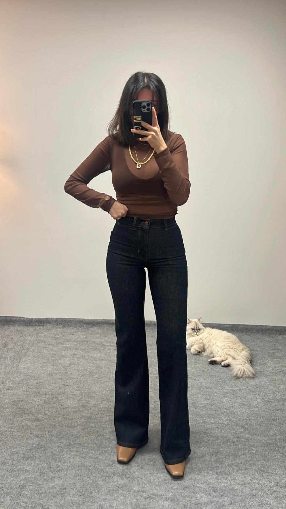 MADAM LACİ YIKAMALI FLARE JEAN