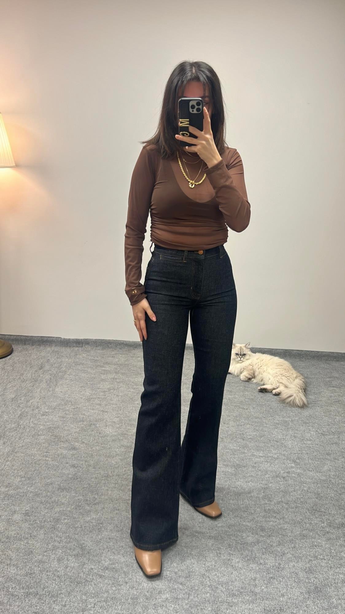 MADAM LACİ YIKAMALI FLARE JEAN