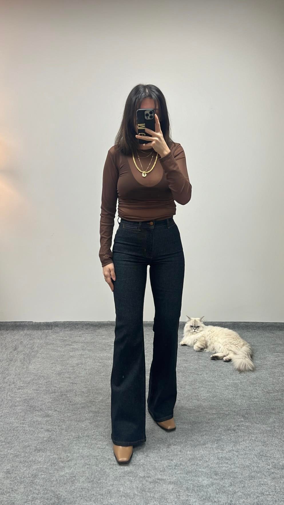 MADAM LACİ YIKAMALI FLARE JEAN