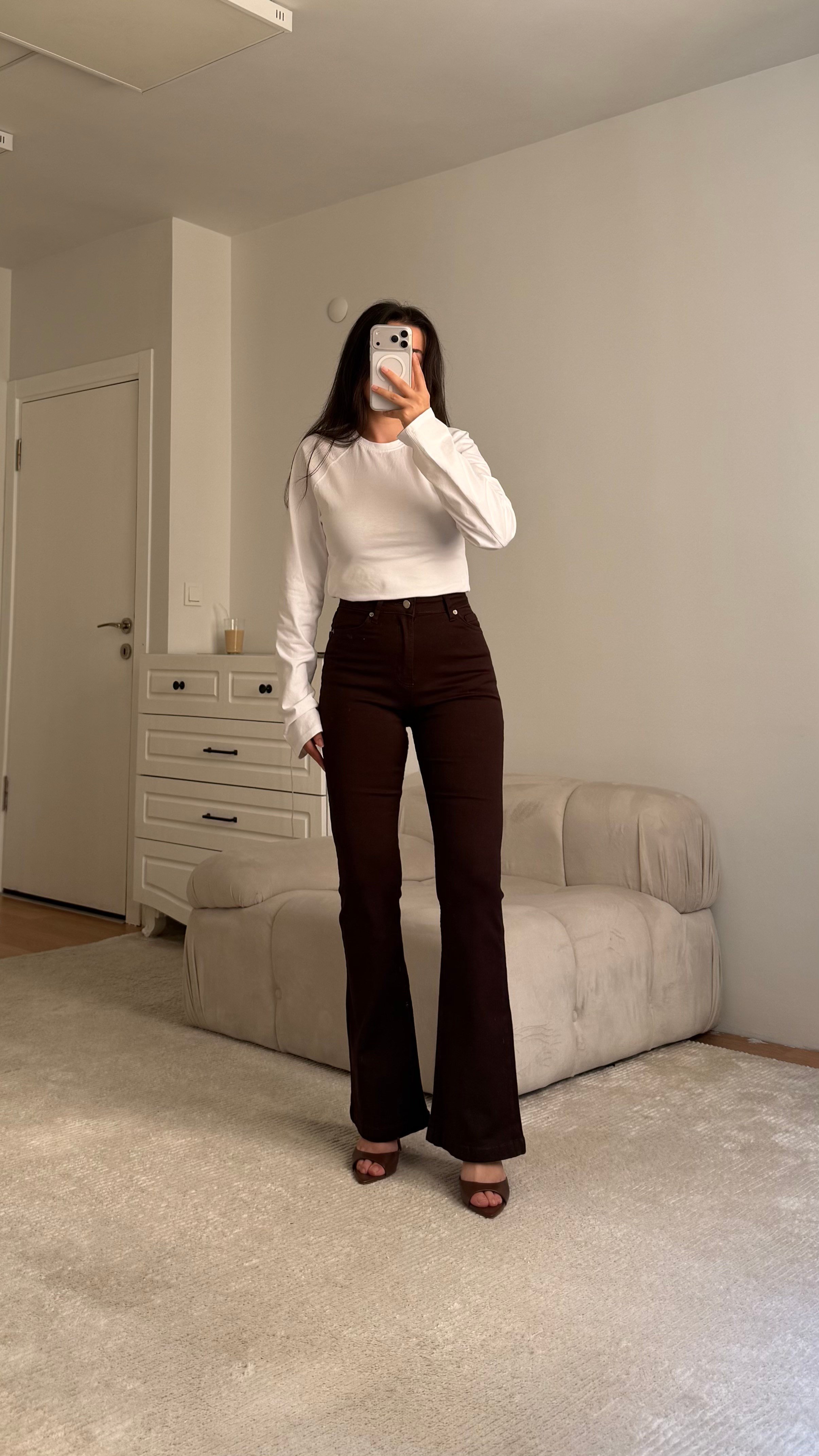 MARKA ACI KAHVE COMFORT FLARE JEAN