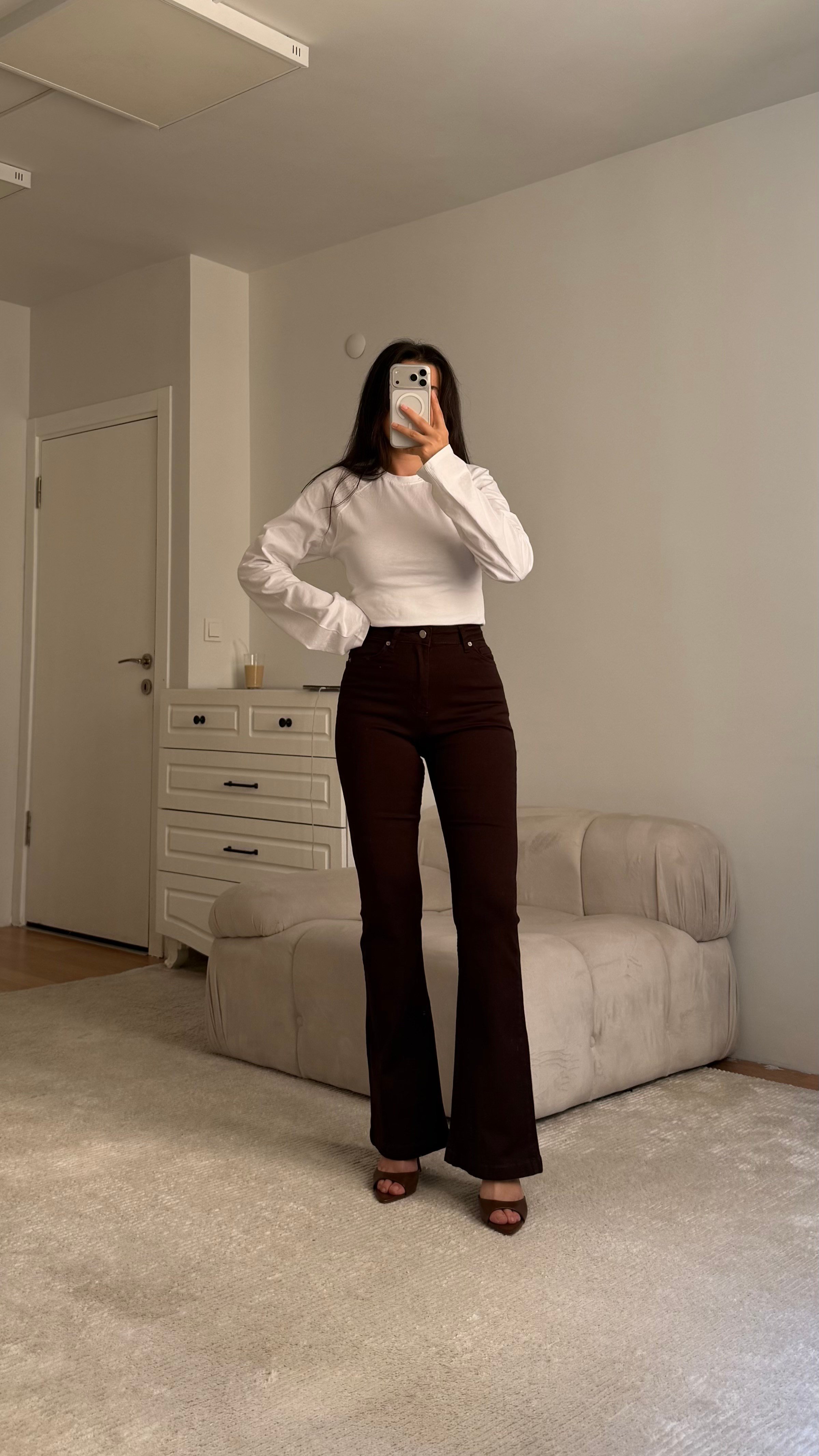 MARKA ACI KAHVE COMFORT FLARE JEAN