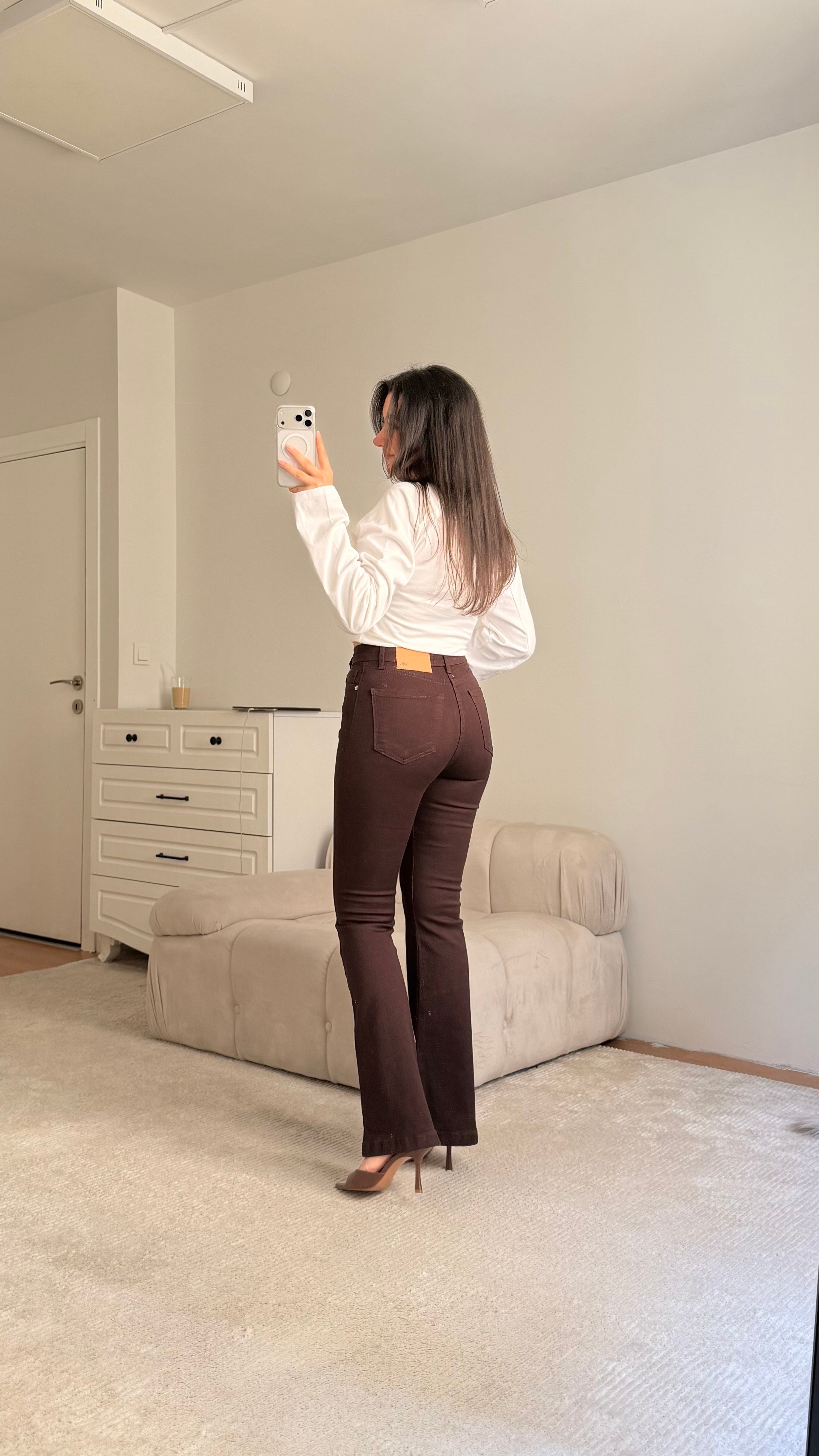MARKA ACI KAHVE COMFORT FLARE JEAN