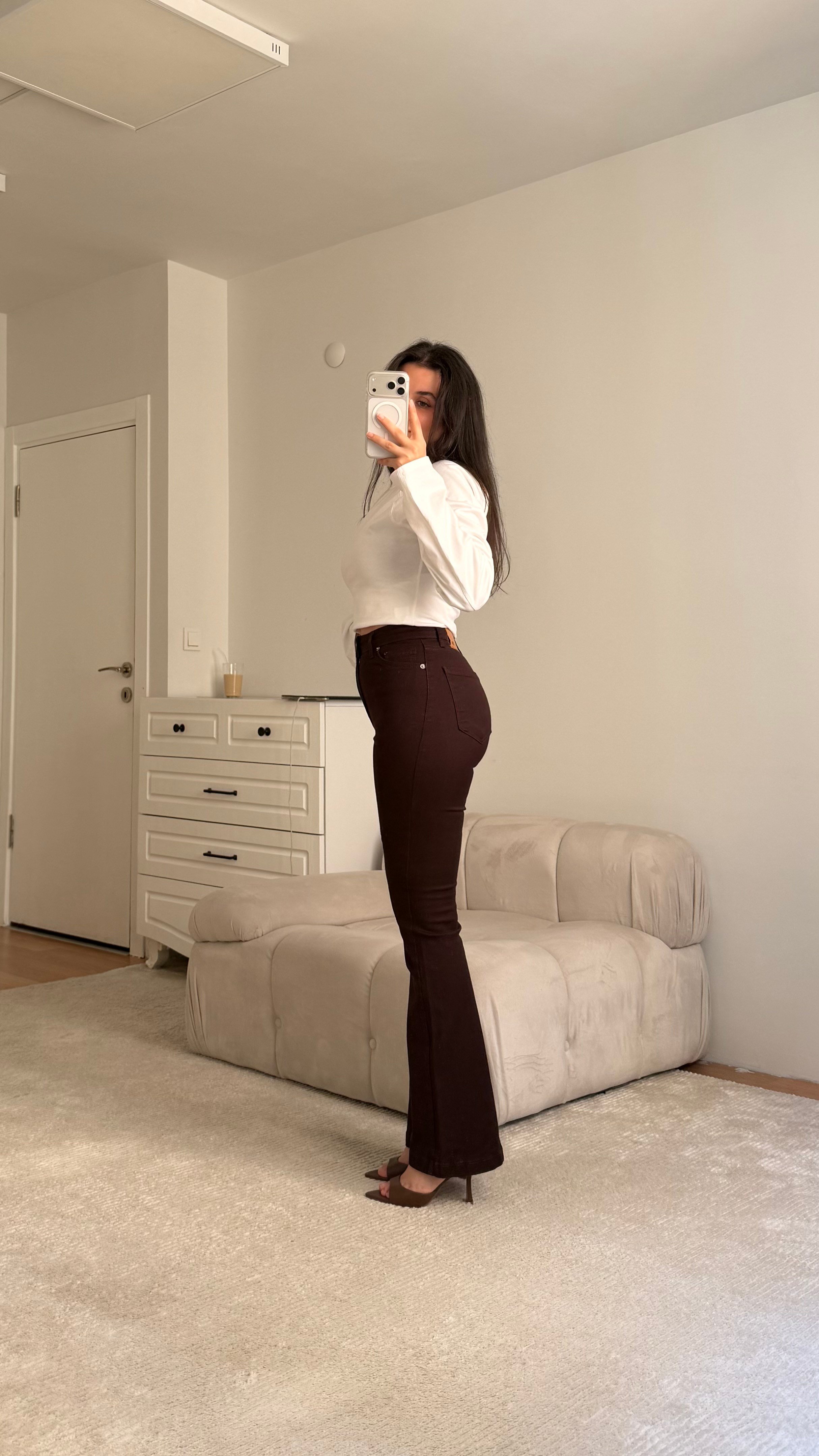 MARKA ACI KAHVE COMFORT FLARE JEAN