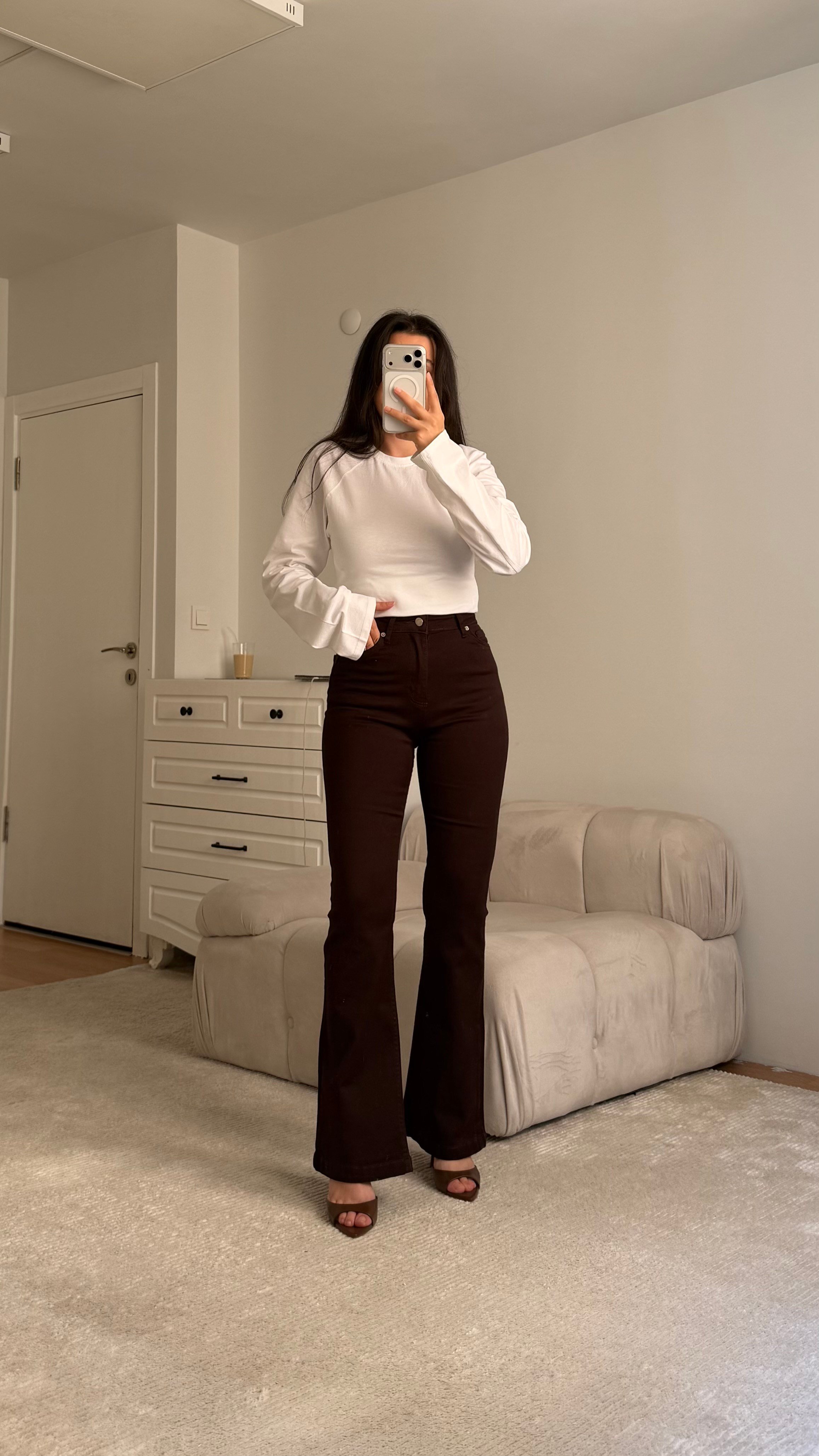 MARKA ACI KAHVE COMFORT FLARE JEAN