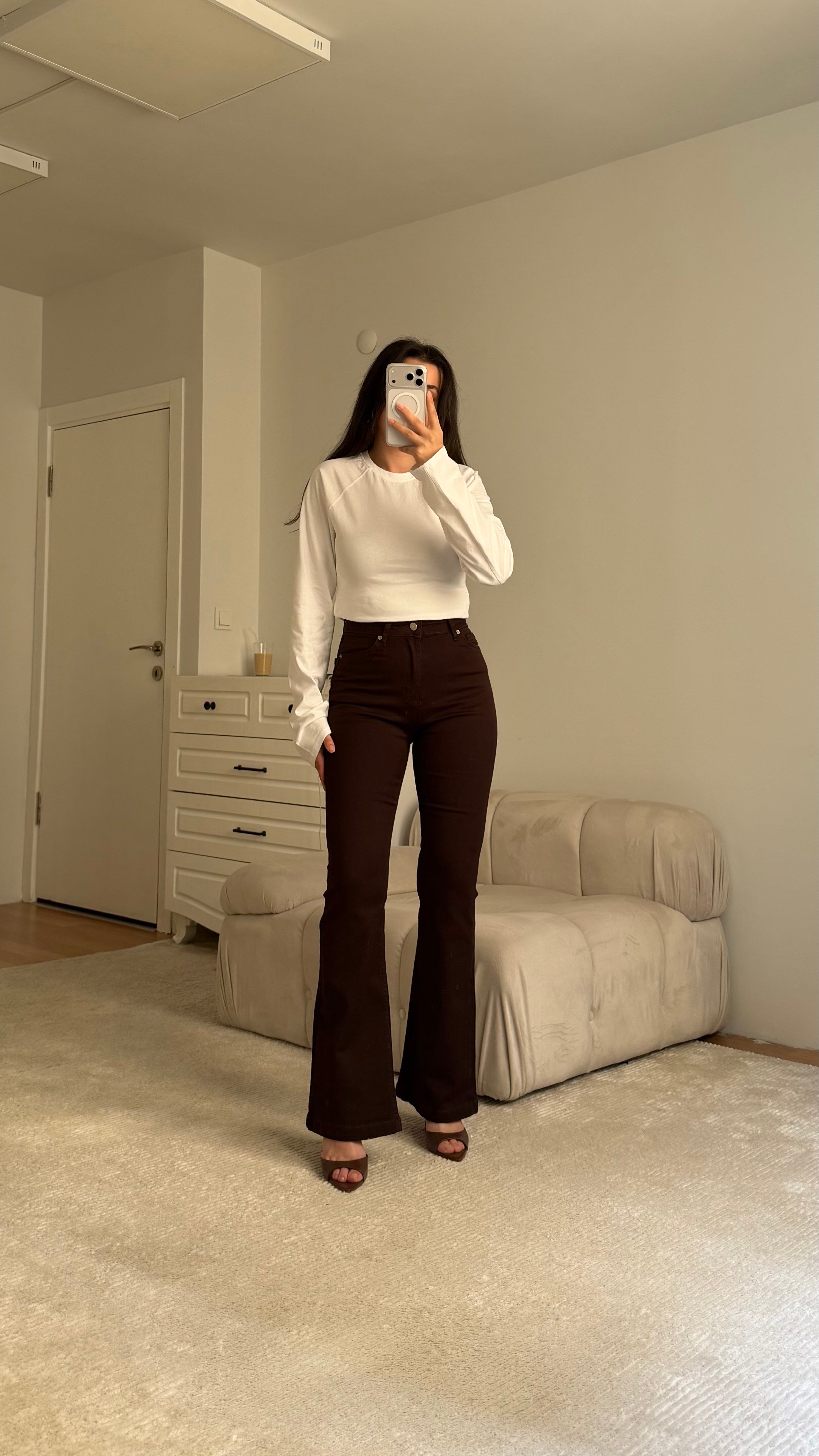 MARKA ACI KAHVE COMFORT FLARE JEAN