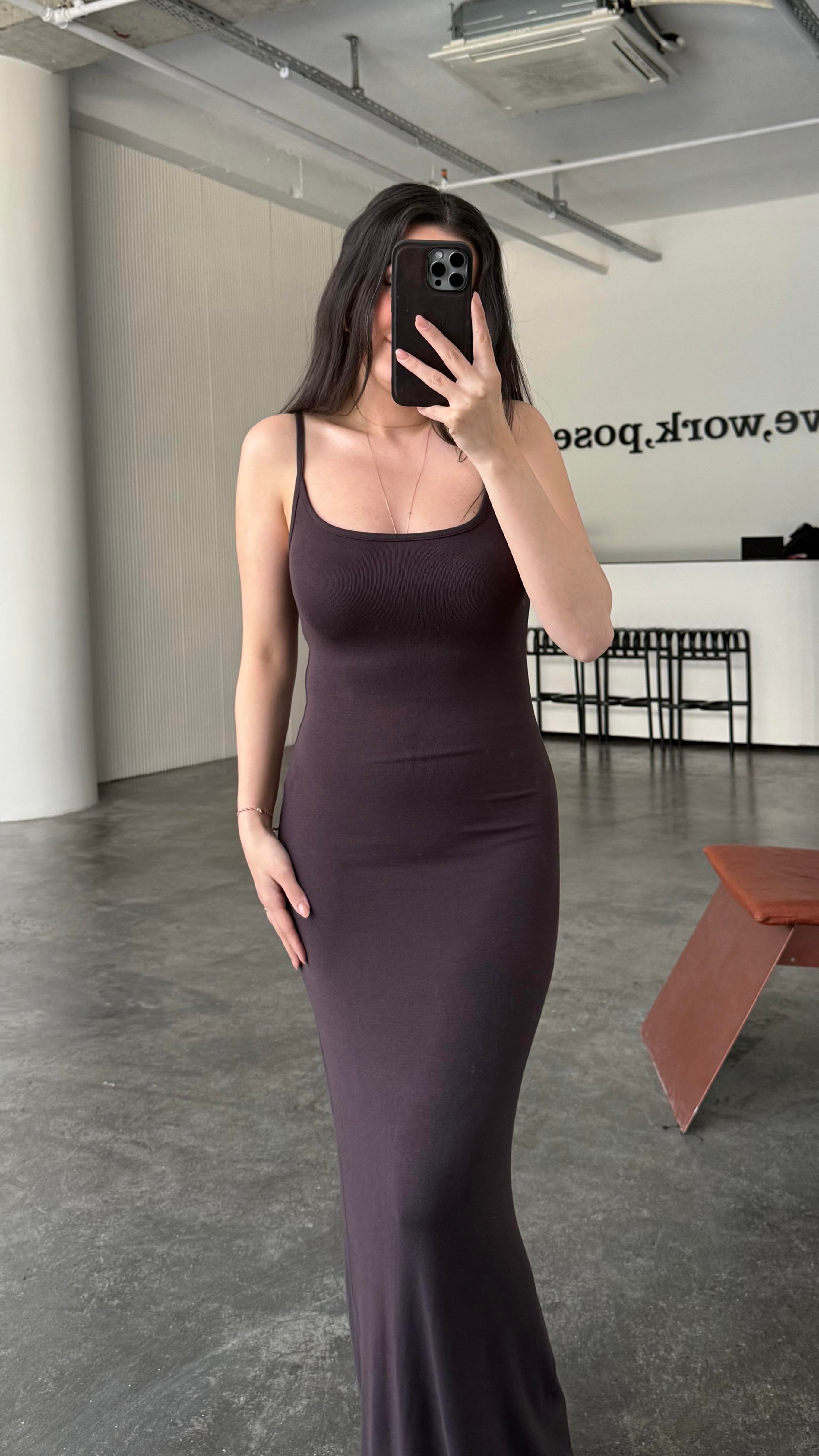 Marka Acı Kahve Soft Touch Maxi Elbise
