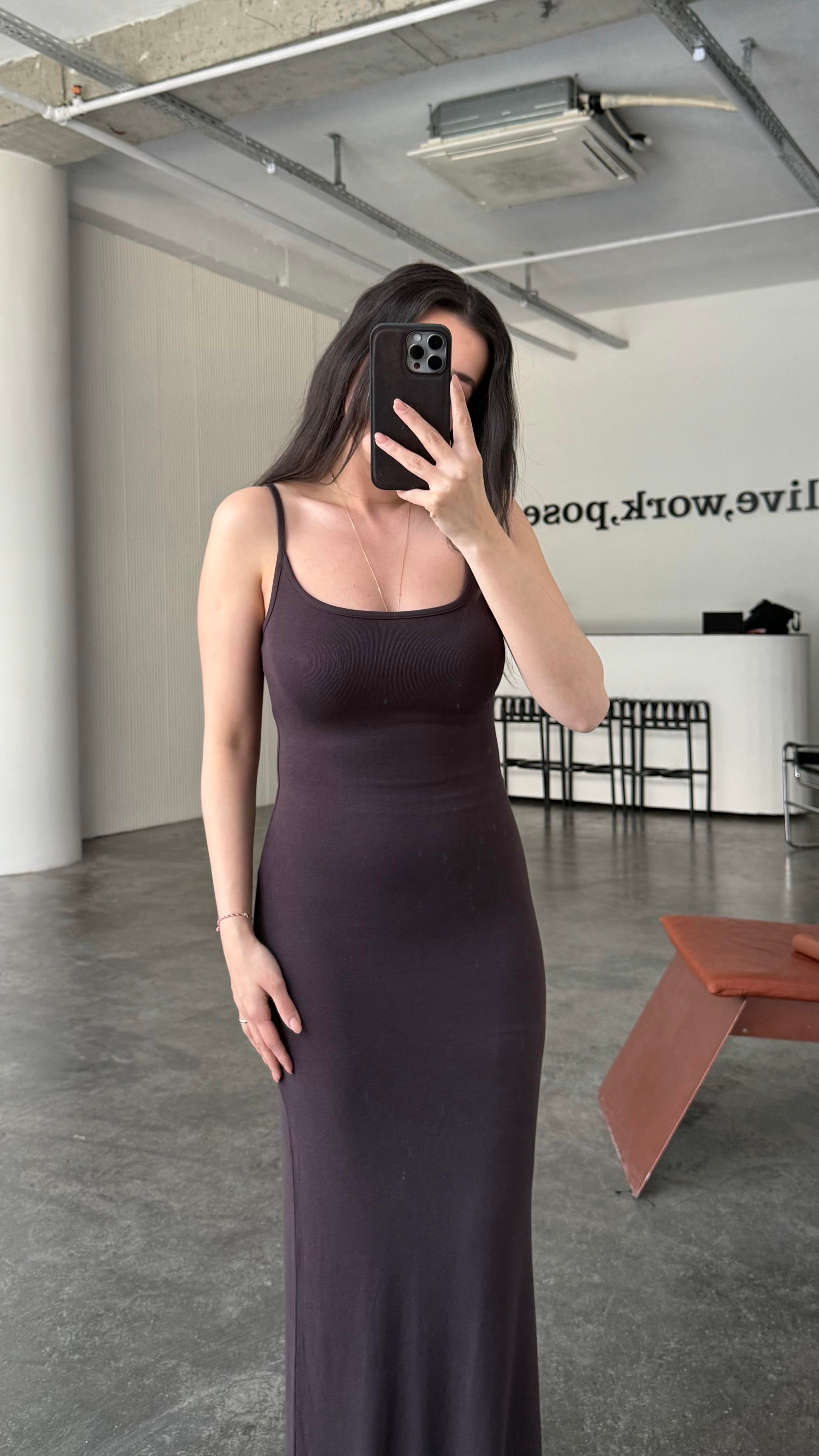 Marka Acı Kahve Soft Touch Maxi Elbise