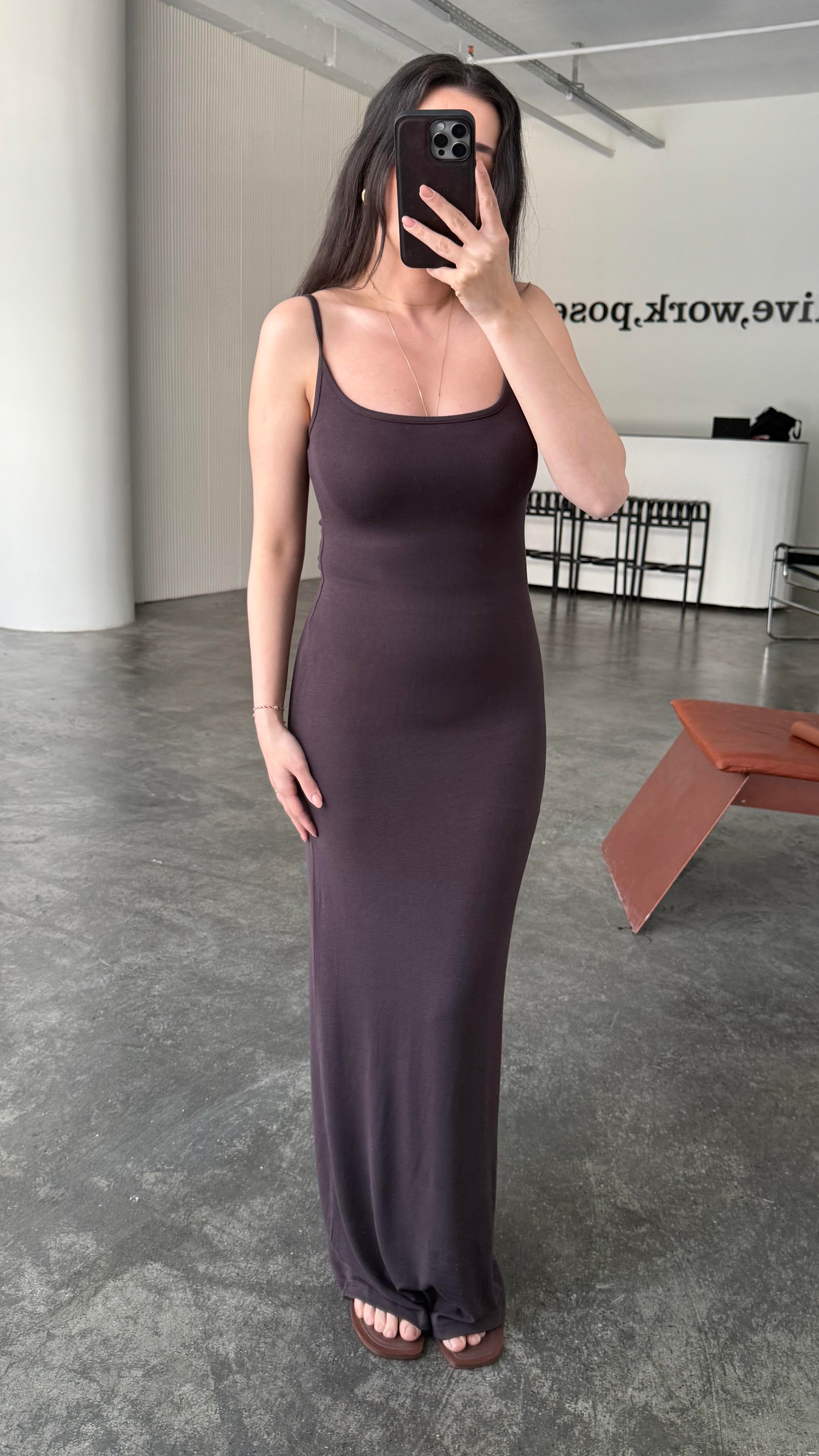 Marka Acı Kahve Soft Touch Maxi Elbise