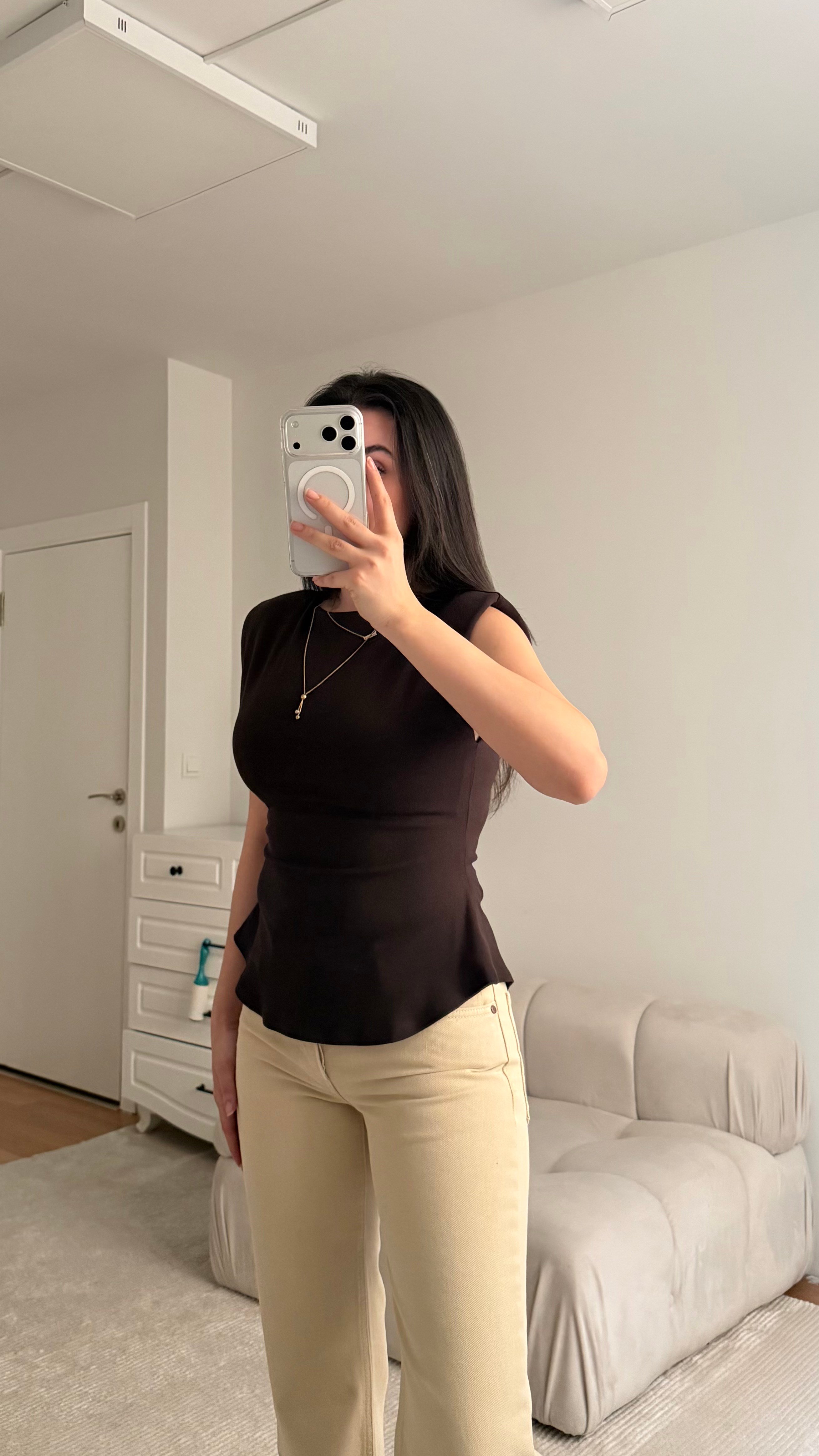 Marka Acı Kahve Vatkalı Basic Bluz 