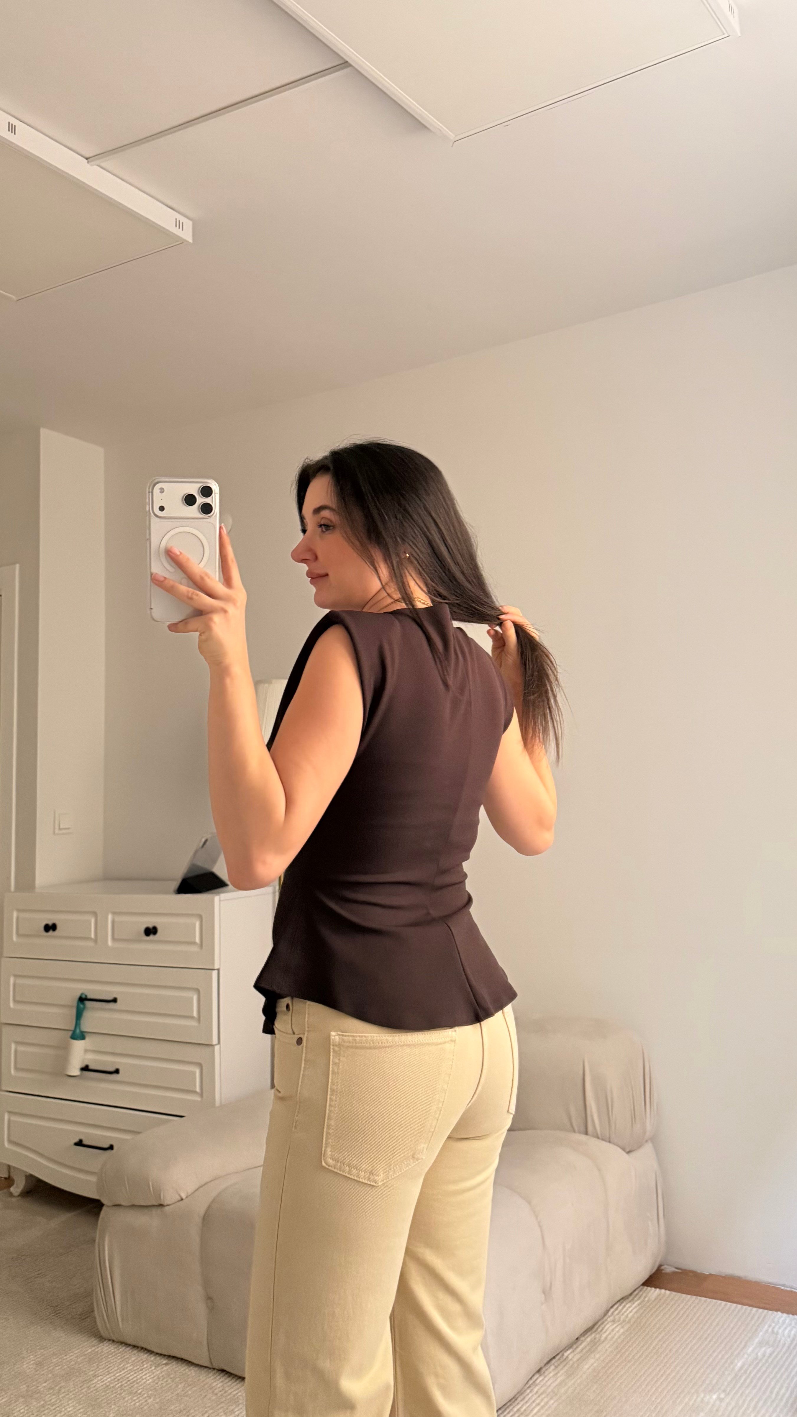 Marka Acı Kahve Vatkalı Basic Bluz 