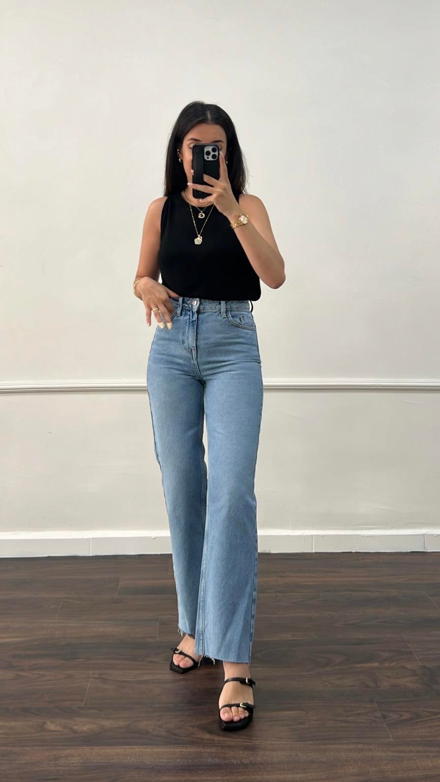 Marka Açık Mavi Staight Jean