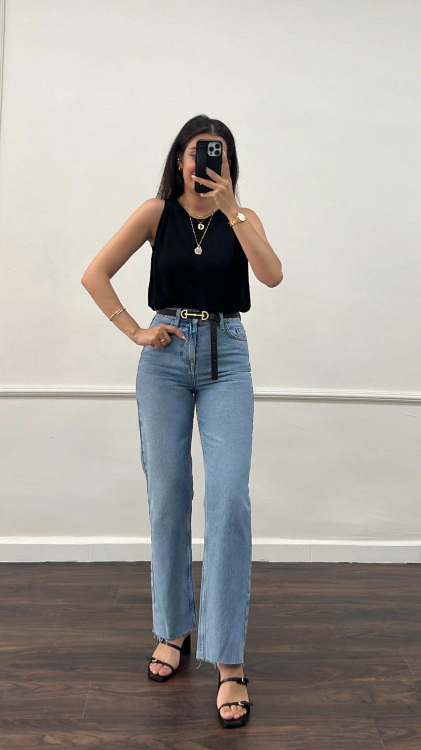 Marka Açık Mavi Staight Jean