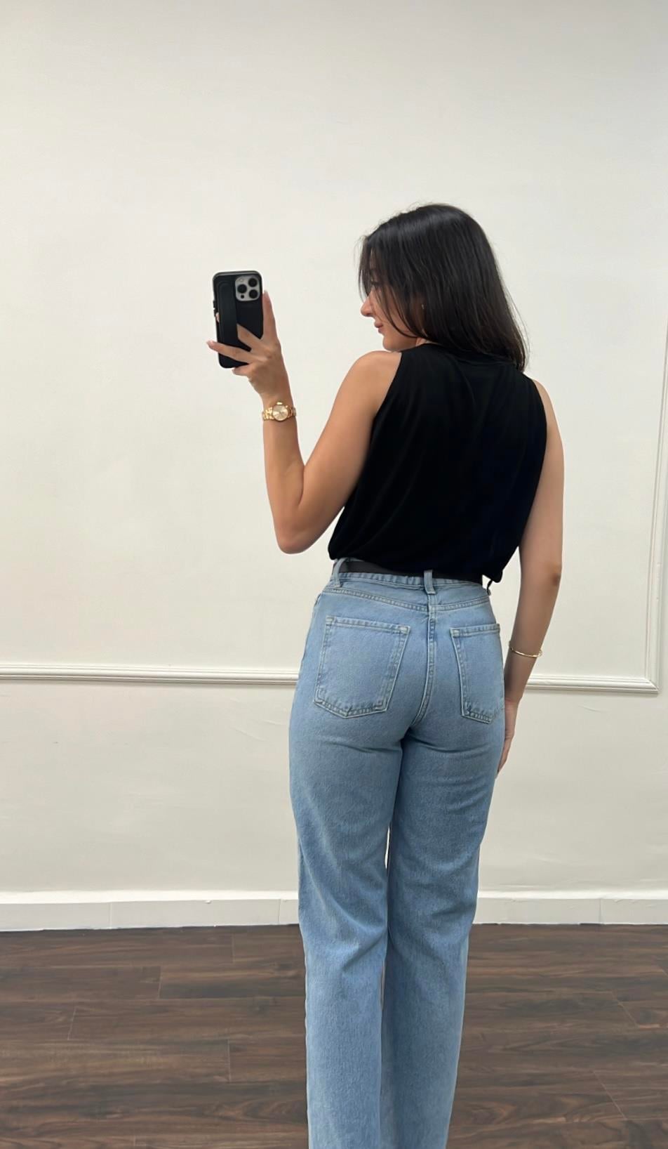 Marka Açık Mavi Staight Jean