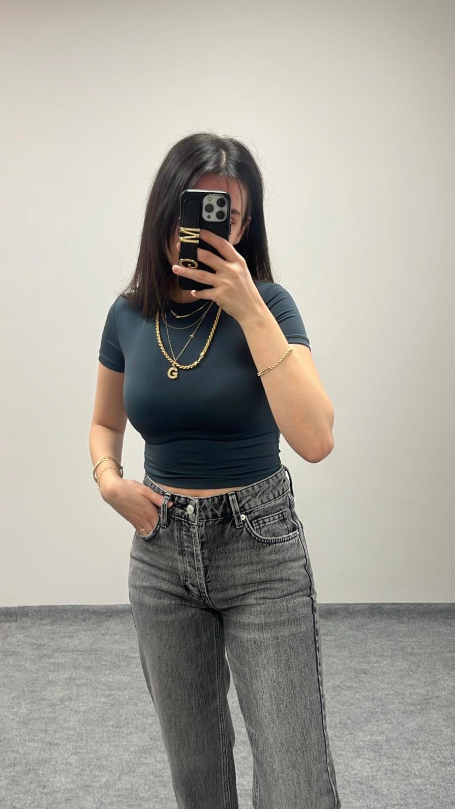 MARKA ANTRASİT KISA KOLLU BASIC