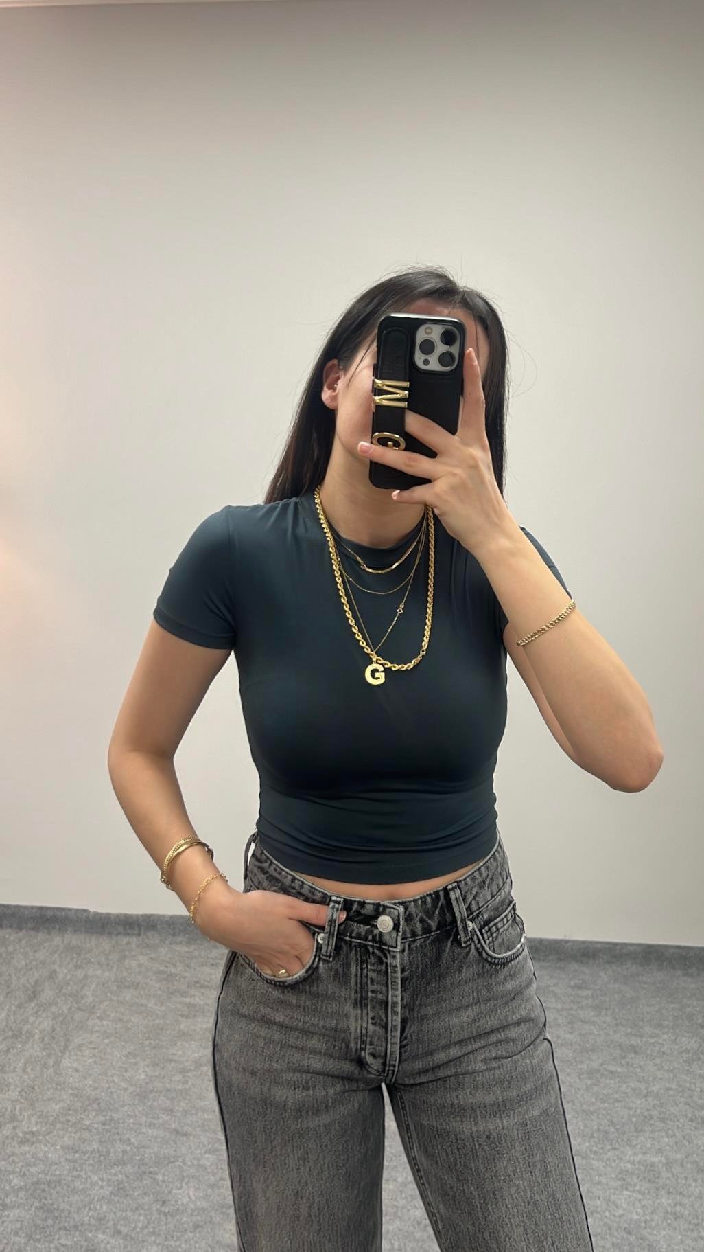 MARKA ANTRASİT KISA KOLLU BASIC