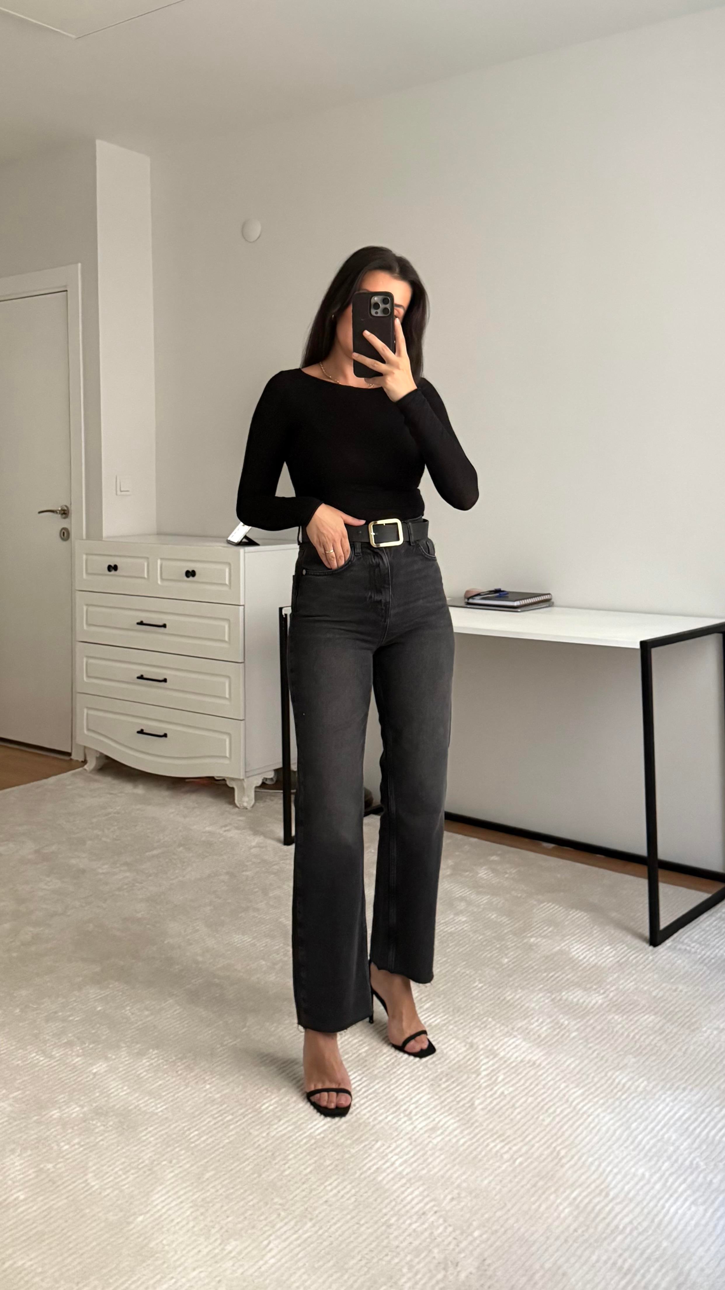 Marka Antrasit Straight Jean