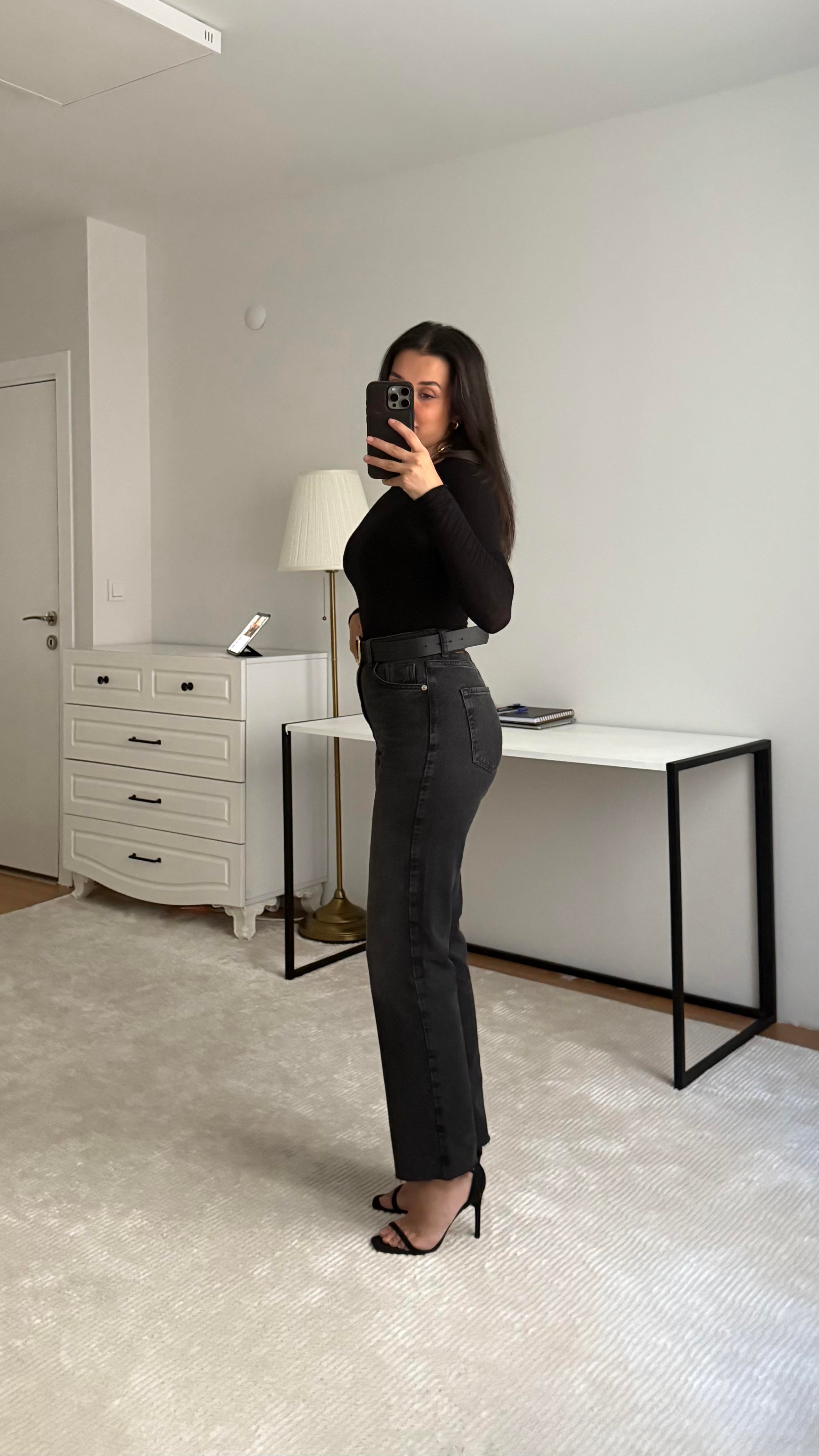 Marka Antrasit Straight Jean