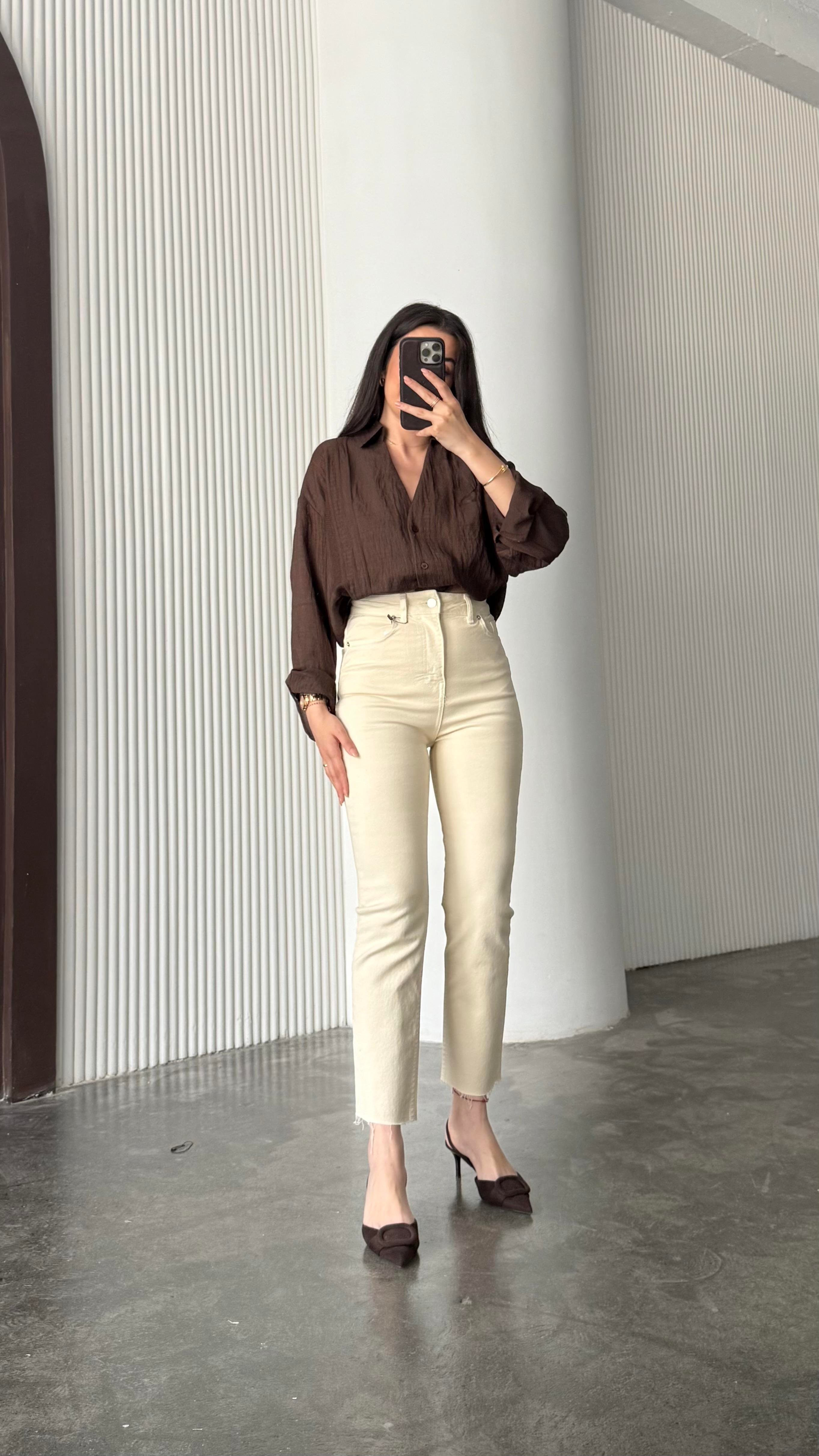 Marka Bej Slım Straight Jean