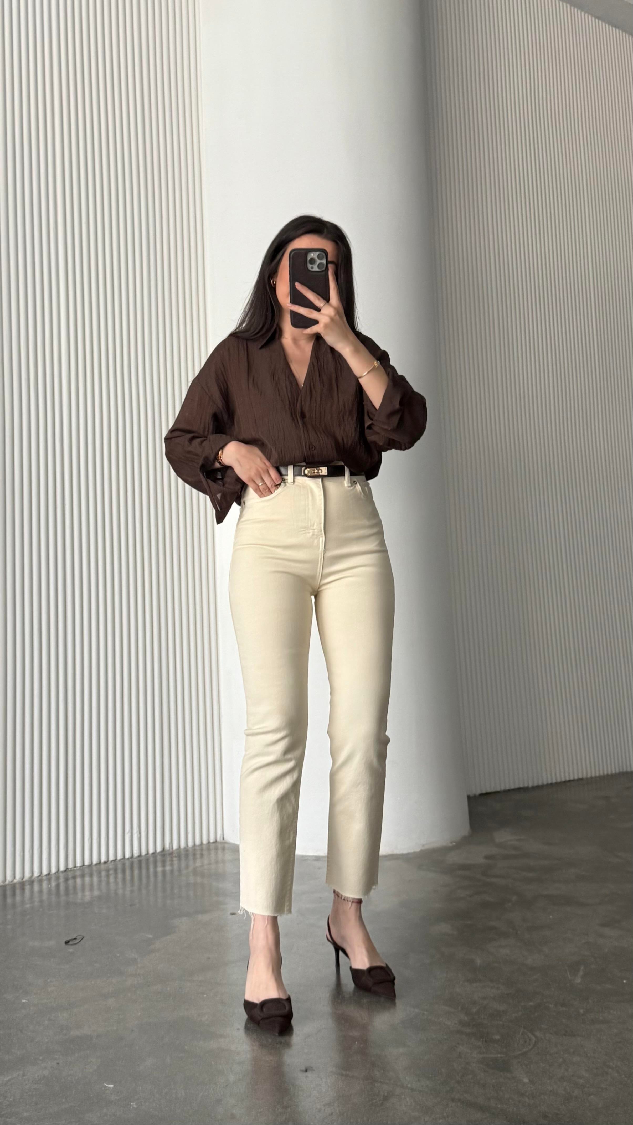 Marka Bej Slım Straight Jean