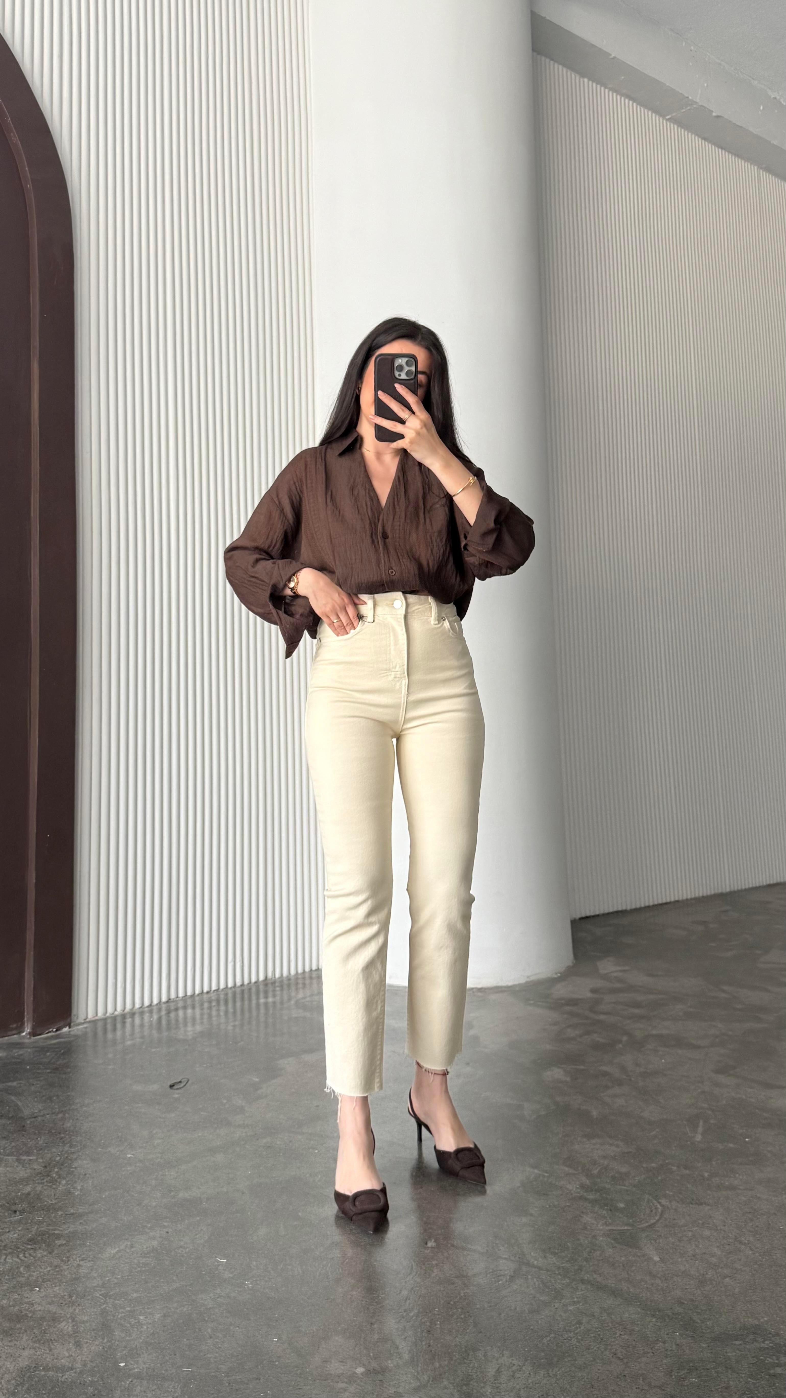 Marka Bej Slım Straight Jean