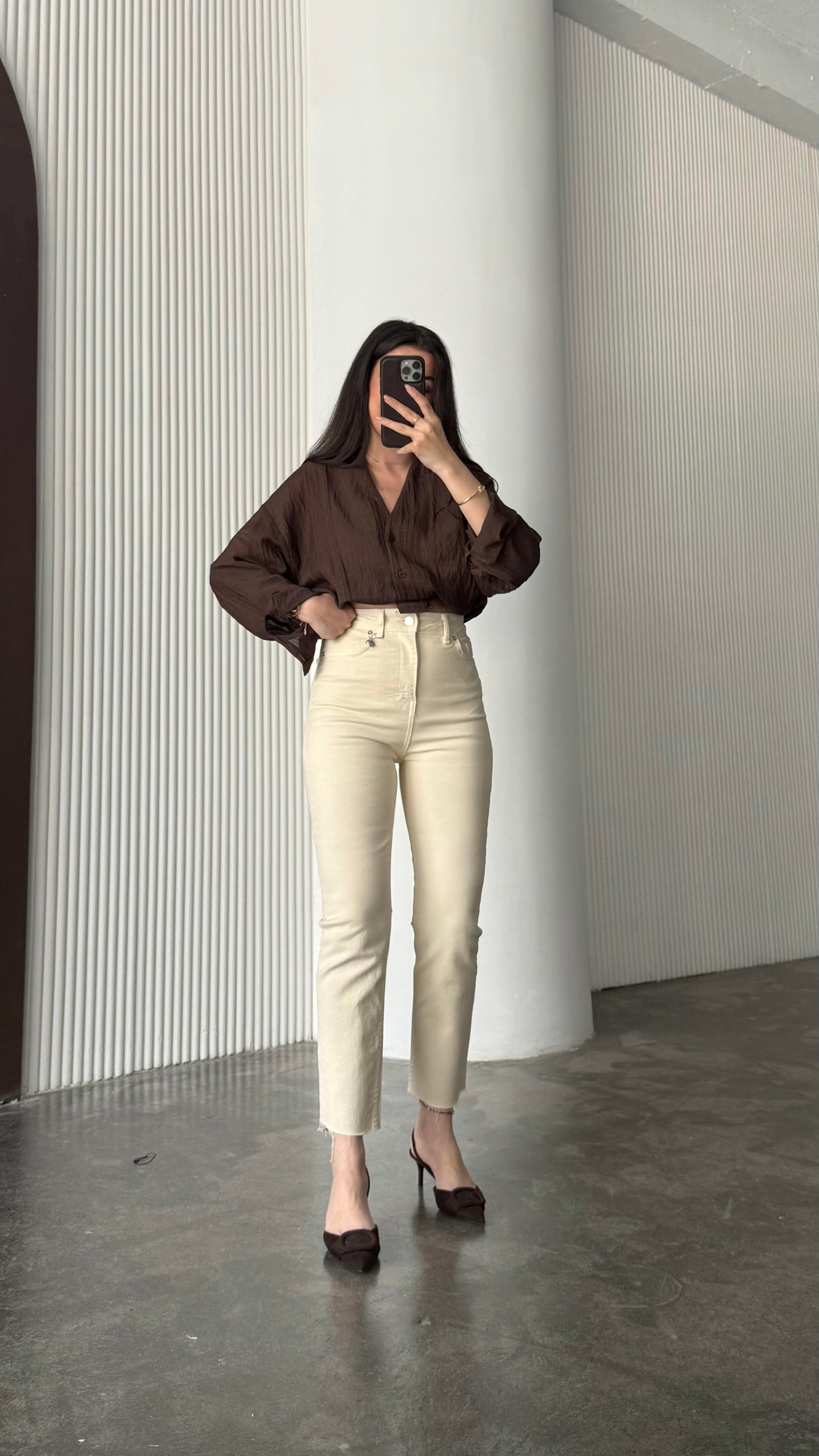 Marka Bej Slım Straight Jean