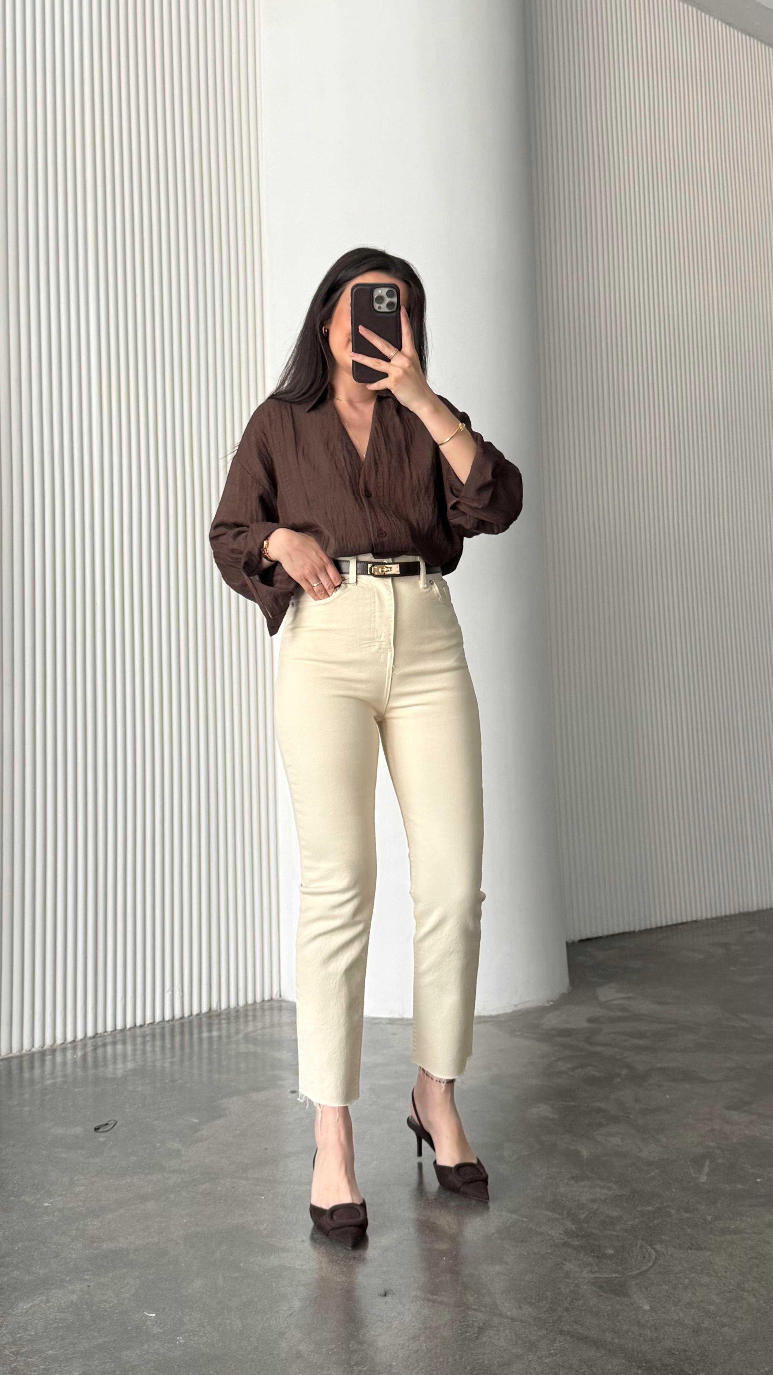 Marka Bej Slım Straight Jean
