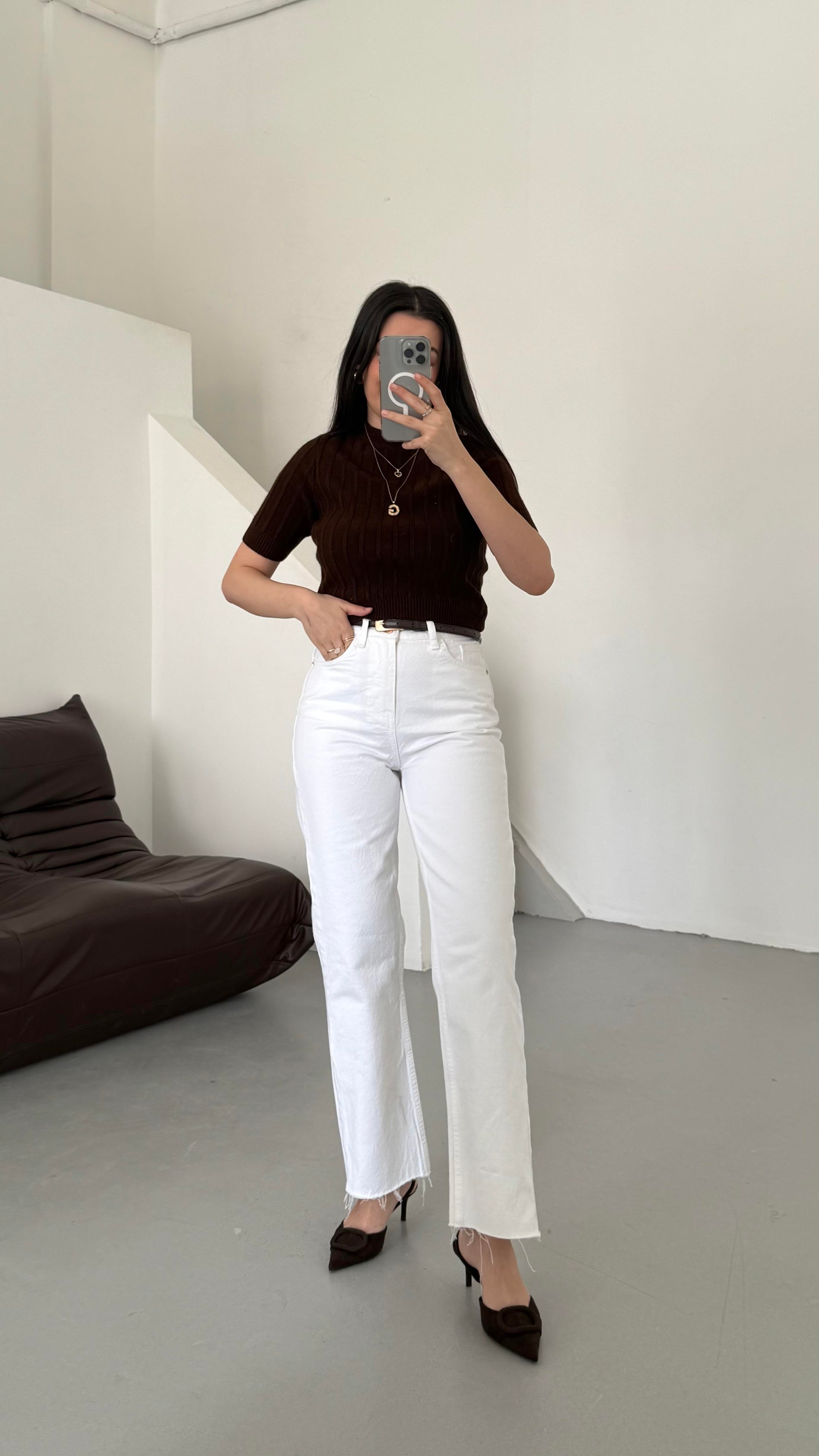 Marka Beyaz Dtraight Jean