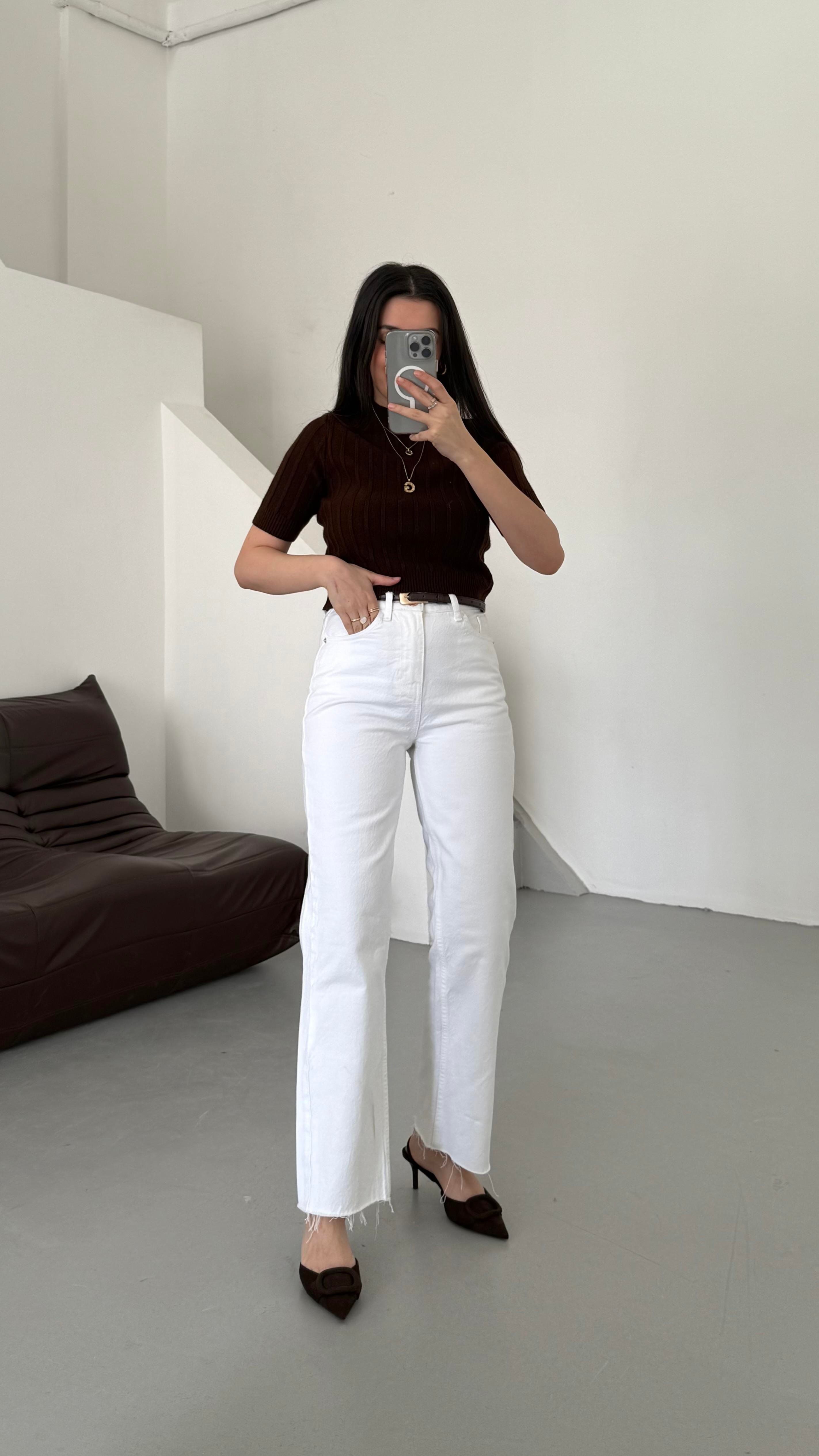 Marka Beyaz Dtraight Jean