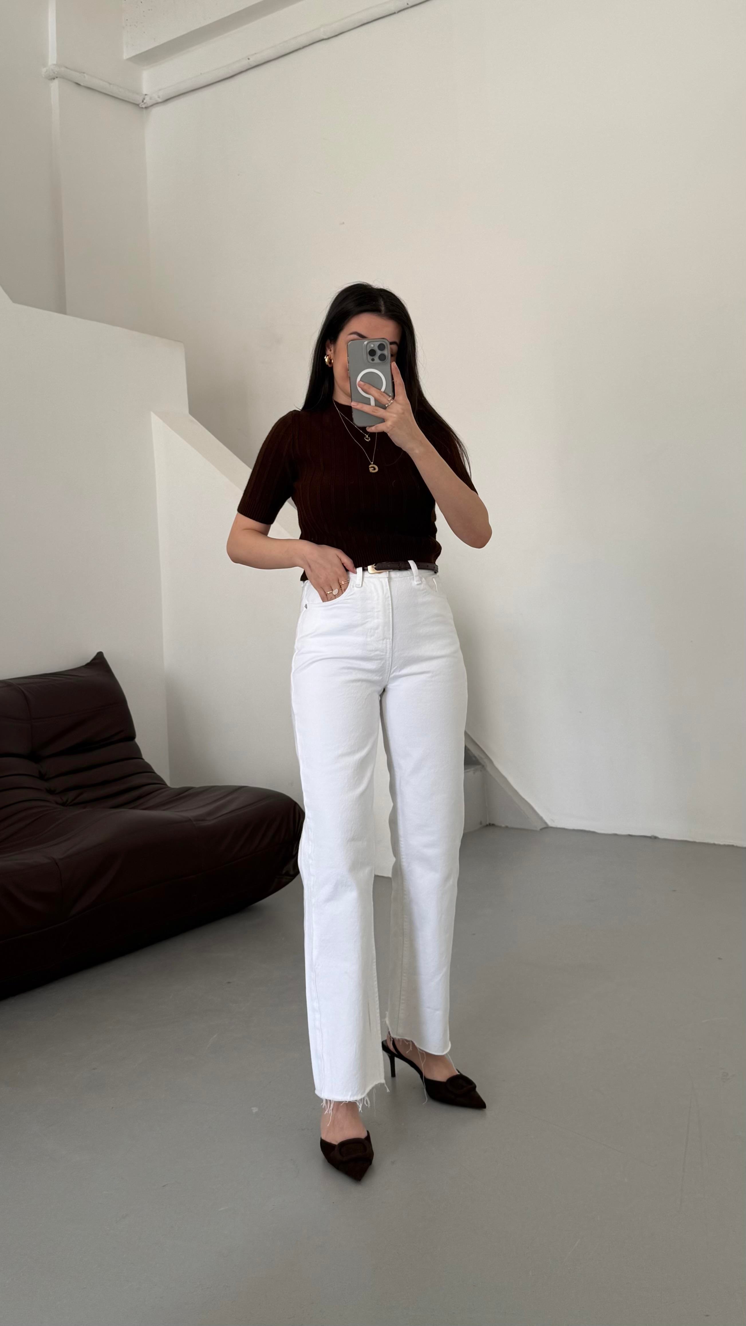 Marka Beyaz Dtraight Jean