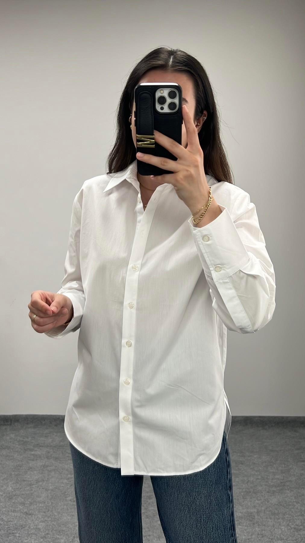 Marka Beyaz Poplin Gömlek