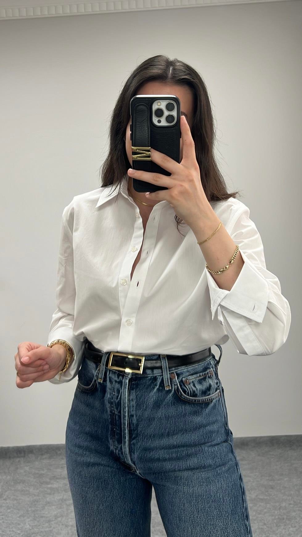 Marka Beyaz Poplin Gömlek