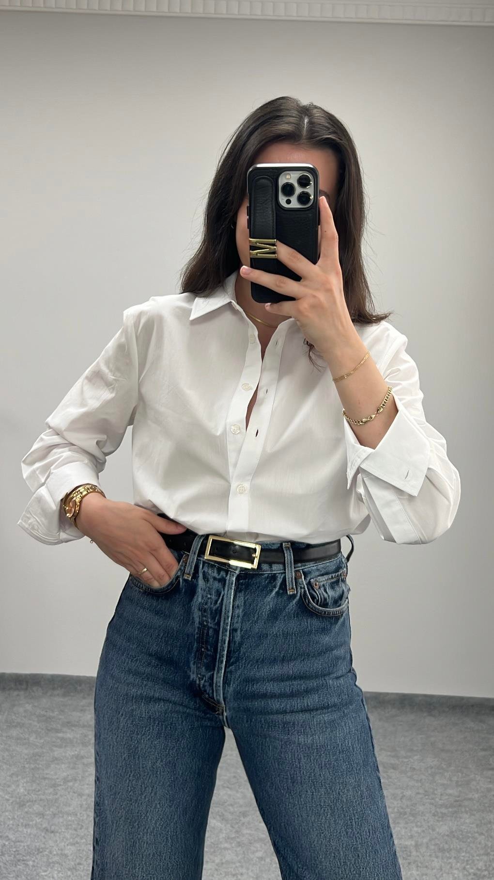 Marka Beyaz Poplin Gömlek