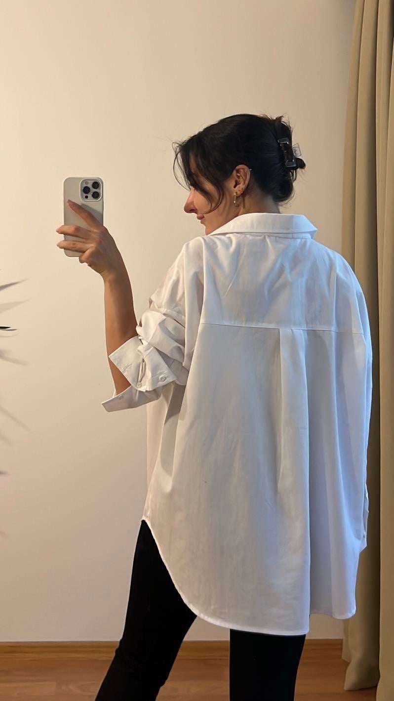 MARKA BEYAZ POPLIN GÖMLEK