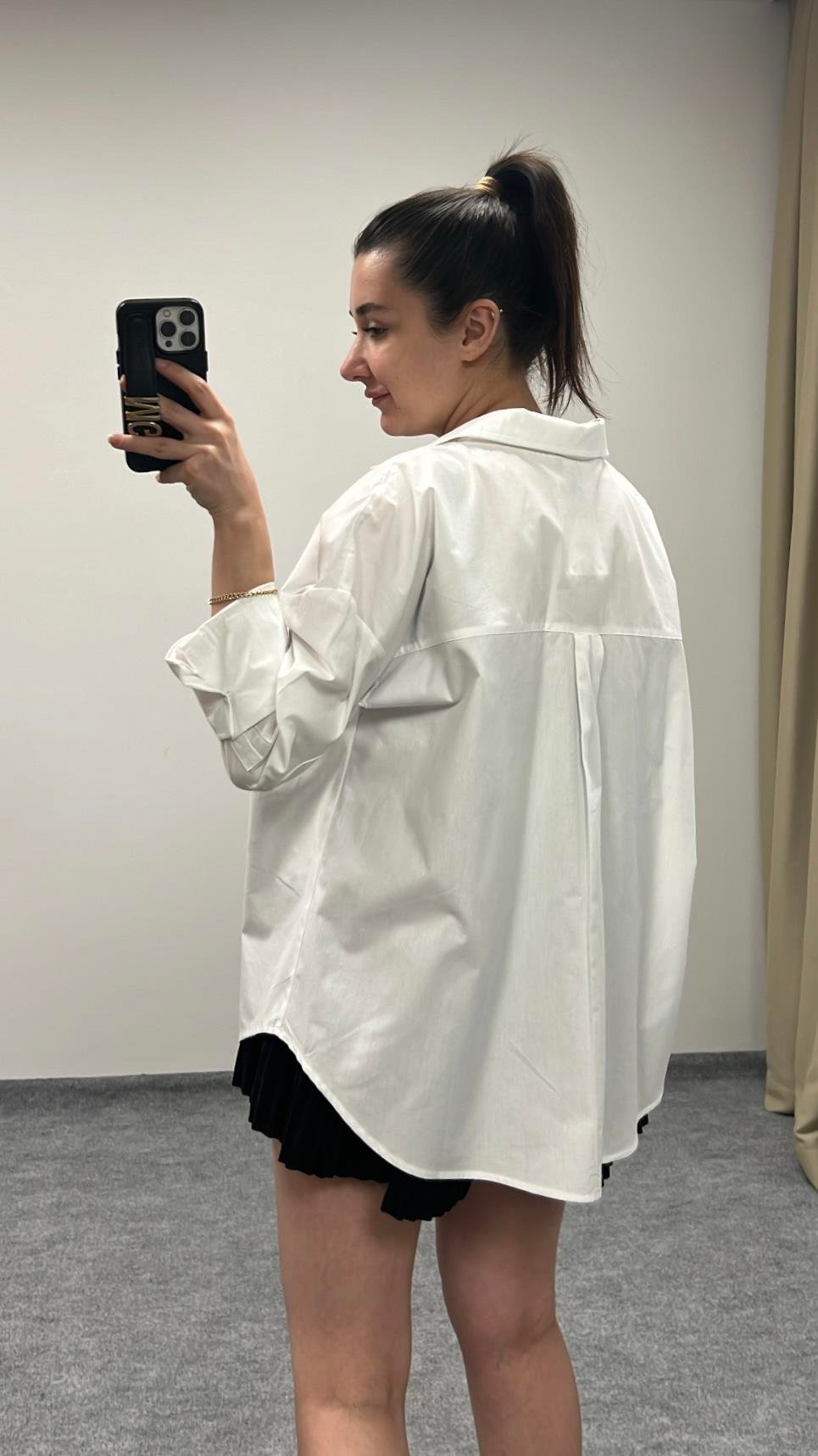 MARKA BEYAZ POPLIN GÖMLEK