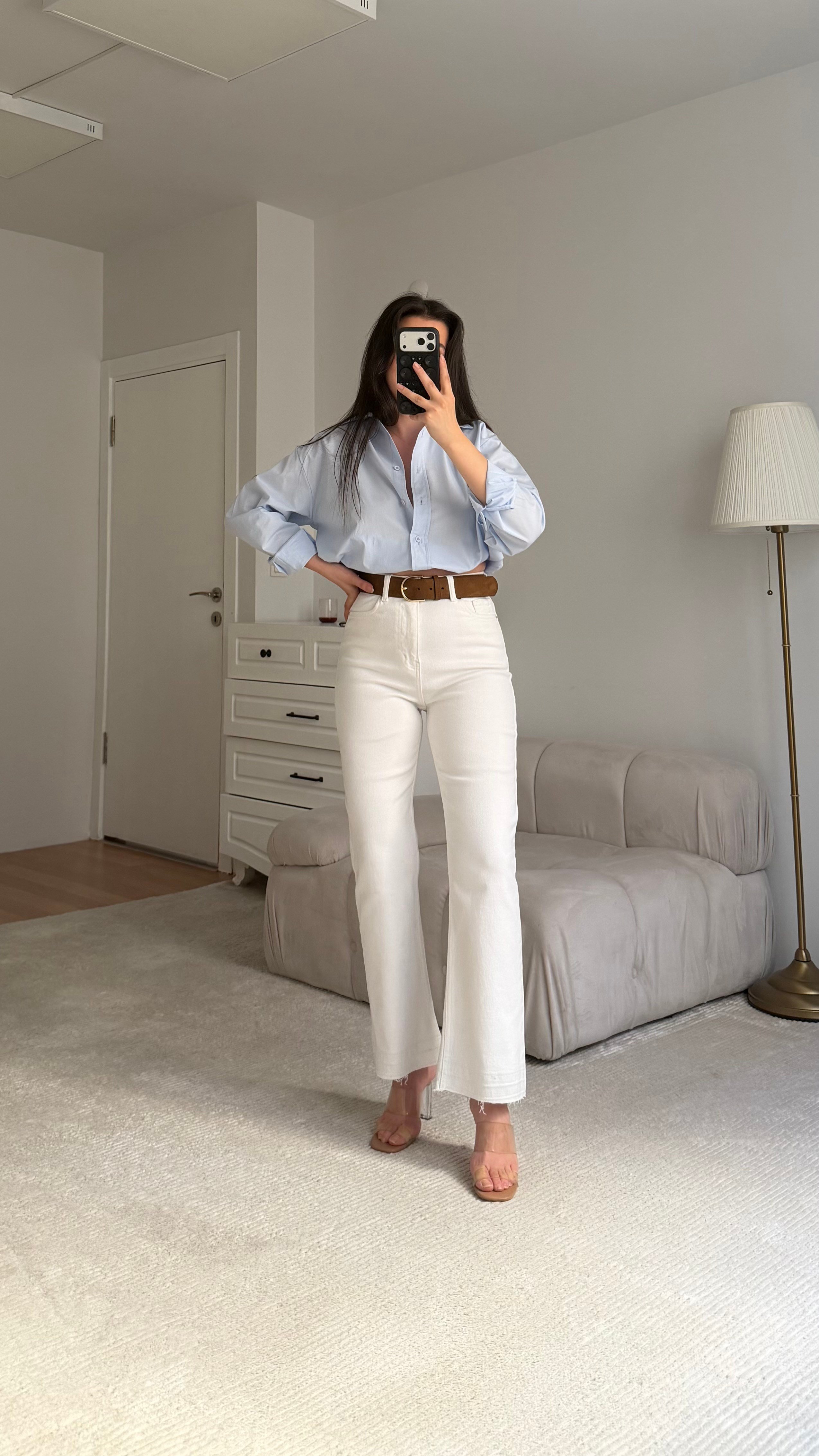Marka Beyaz  Straight Fıt Jean