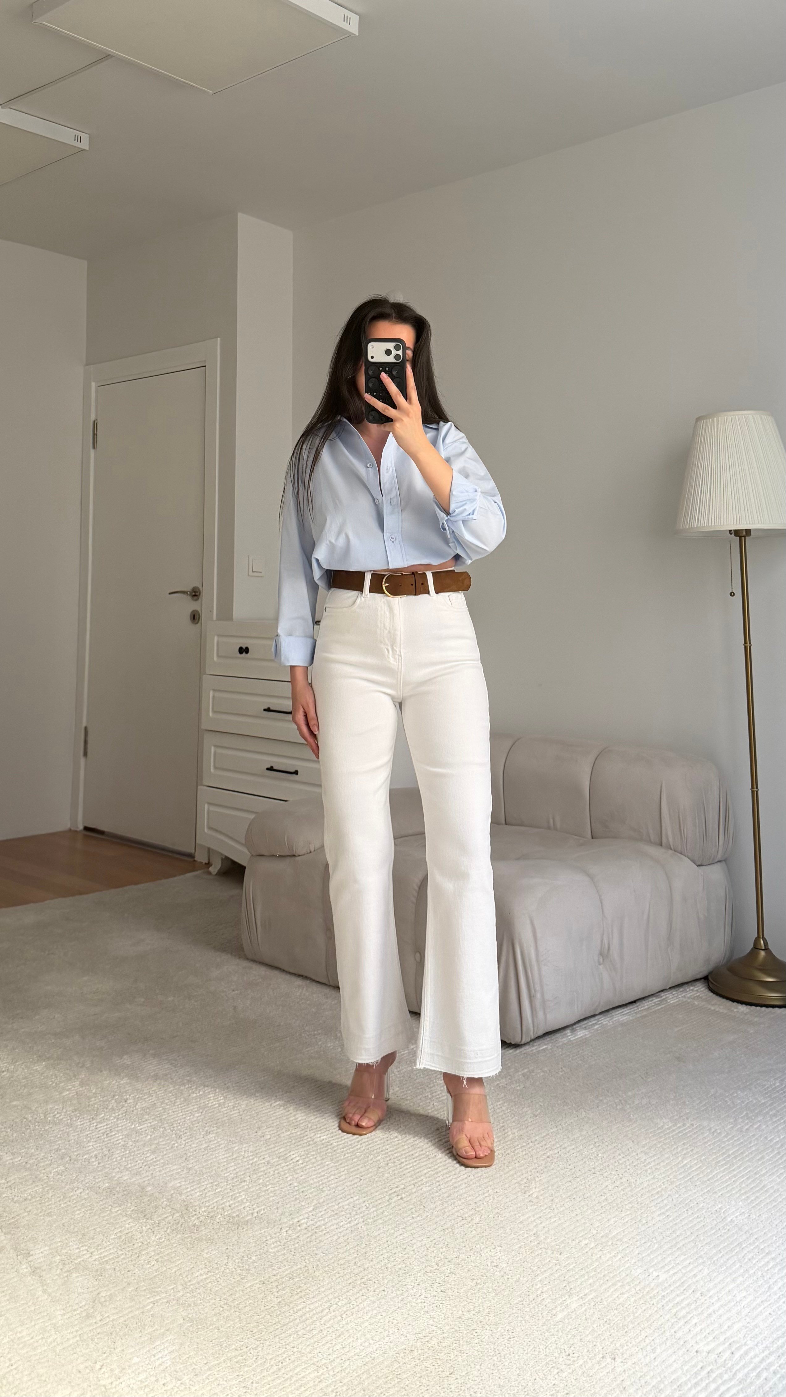 Marka Beyaz  Straight Fıt Jean