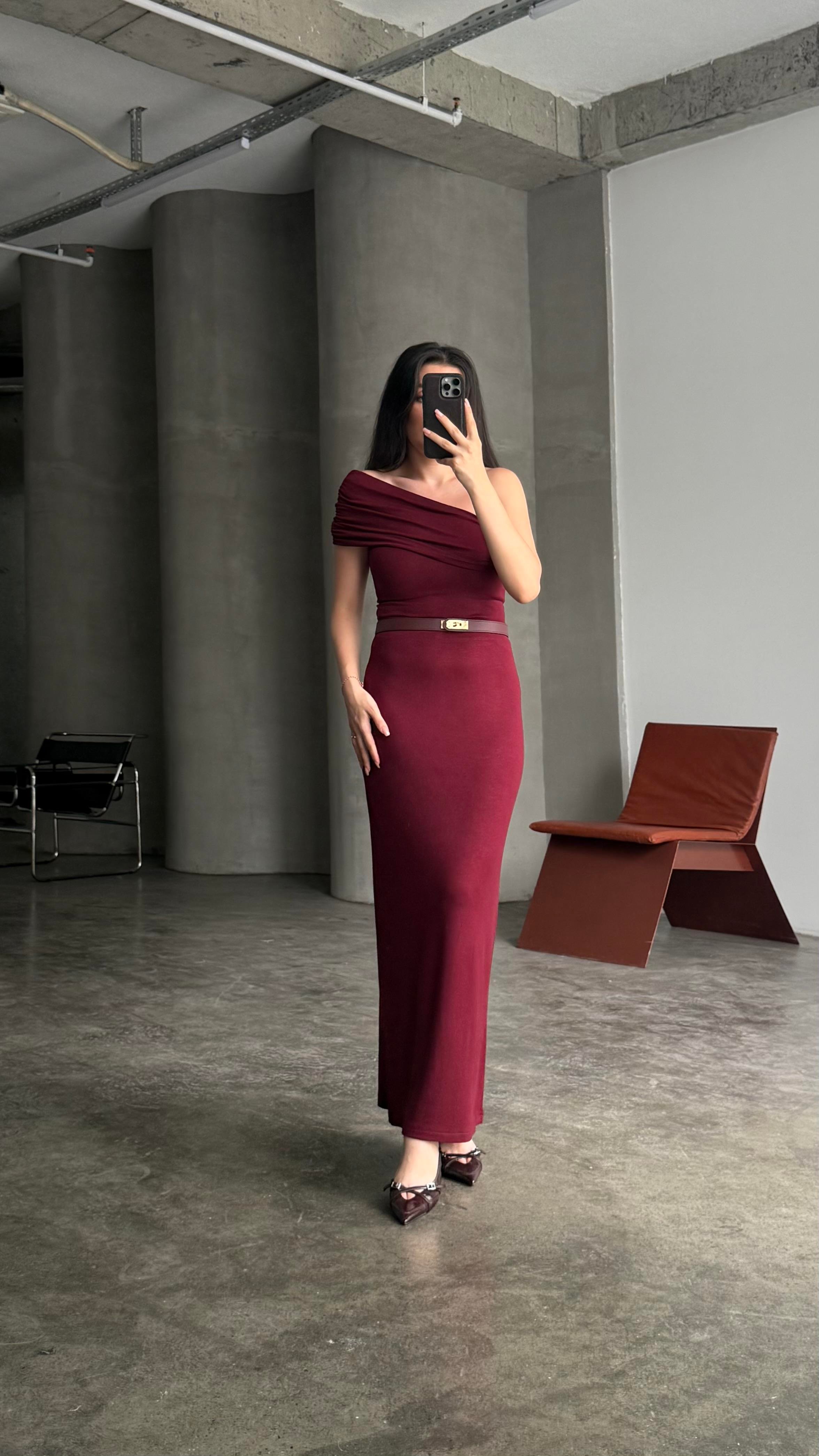 Marka Bordo Soft Touch Midi Boy Etek