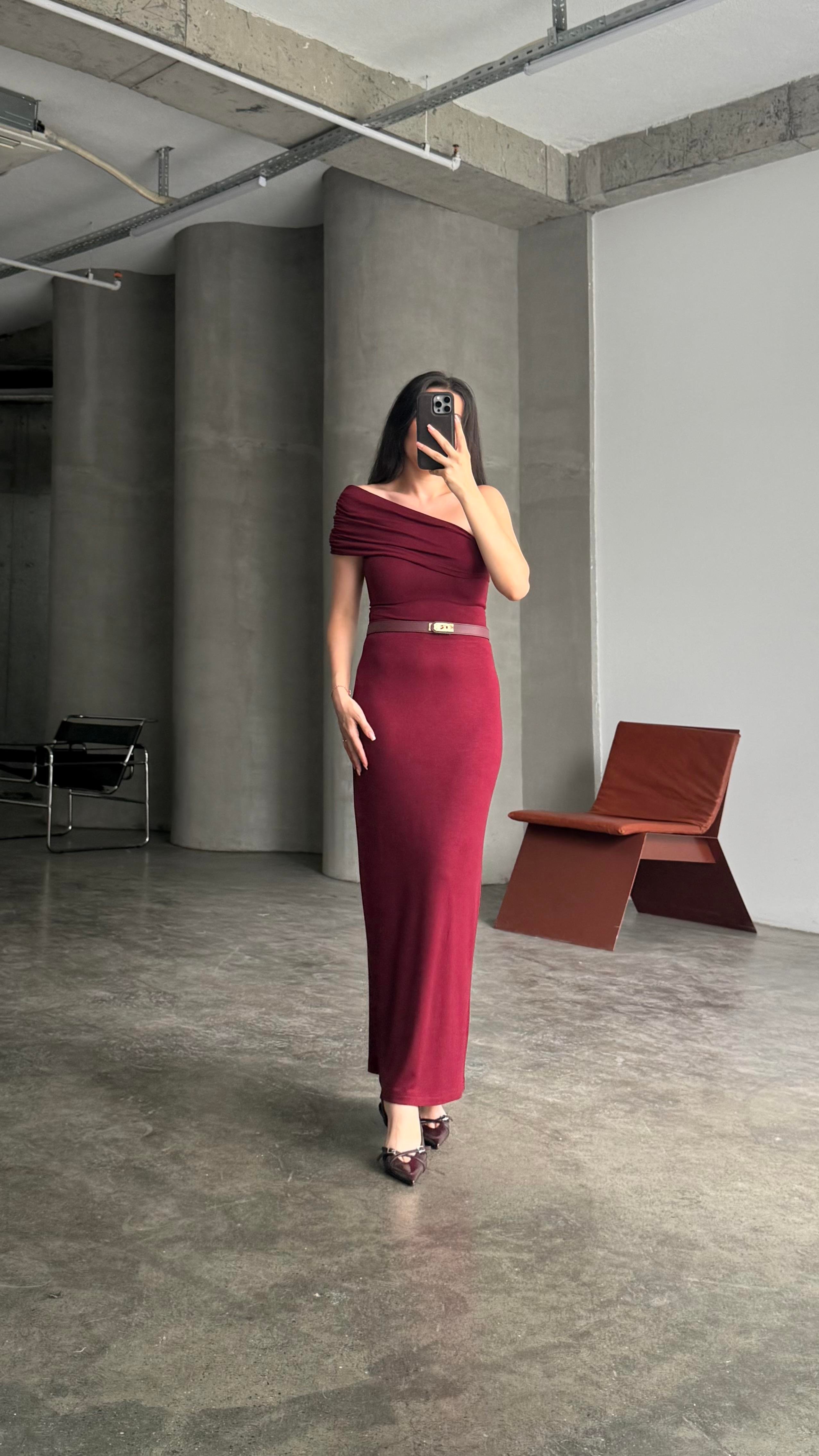 Marka Bordo Soft Touch Midi Boy Etek