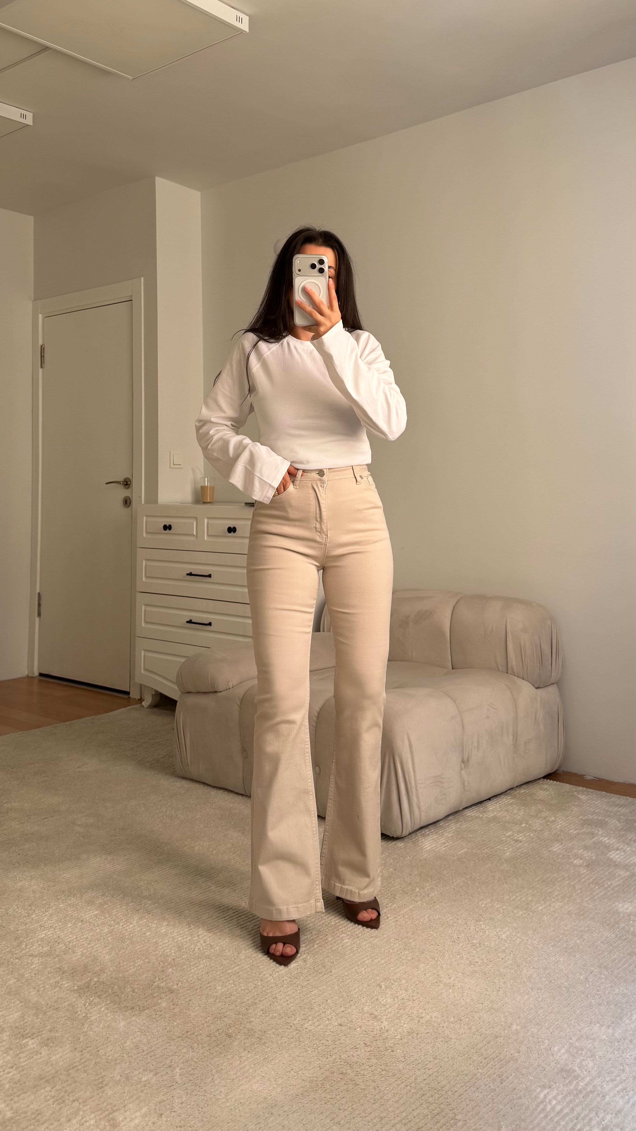 MARKA EKRU COMFORT FLARE JEAN