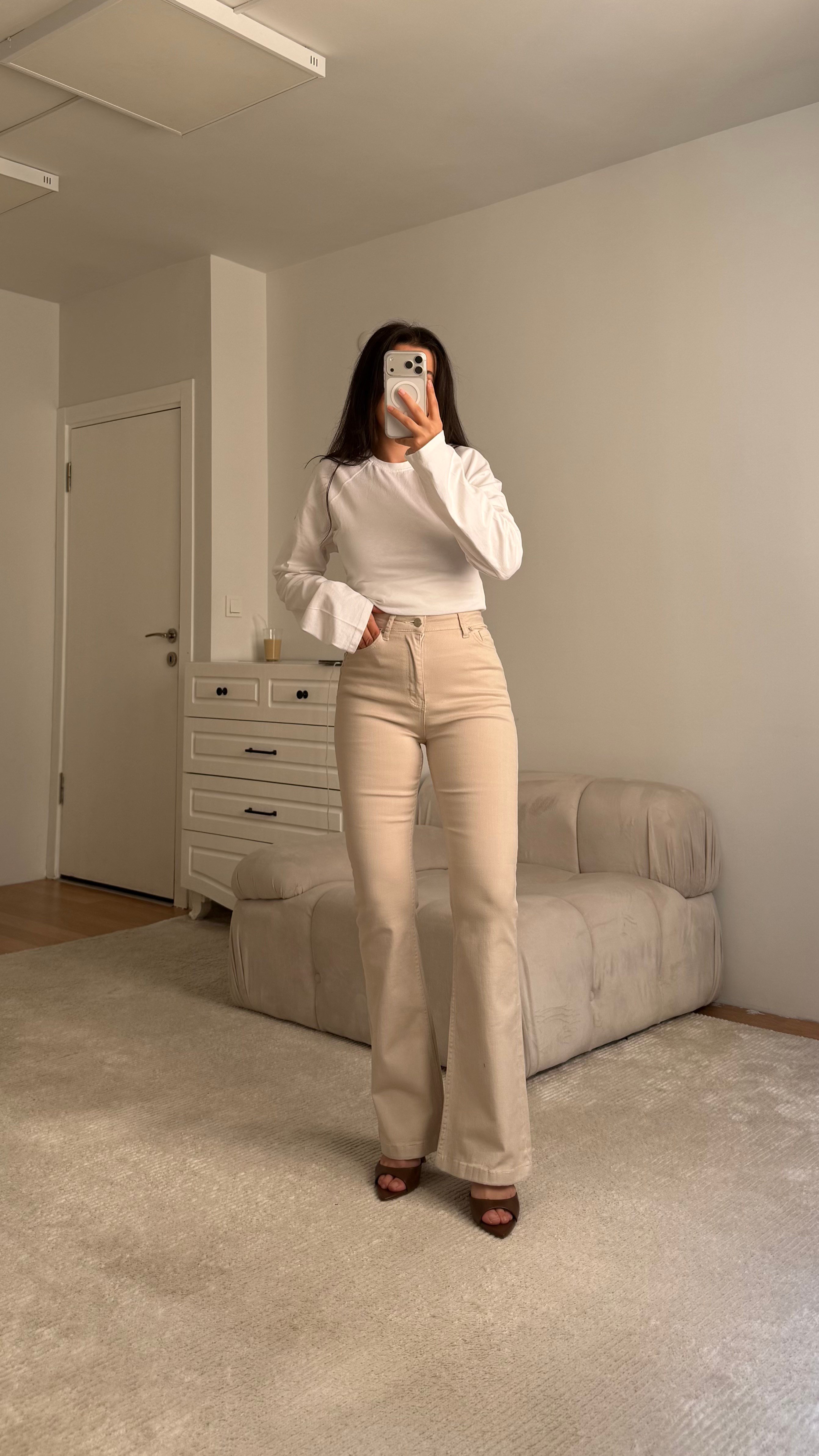 MARKA EKRU COMFORT FLARE JEAN